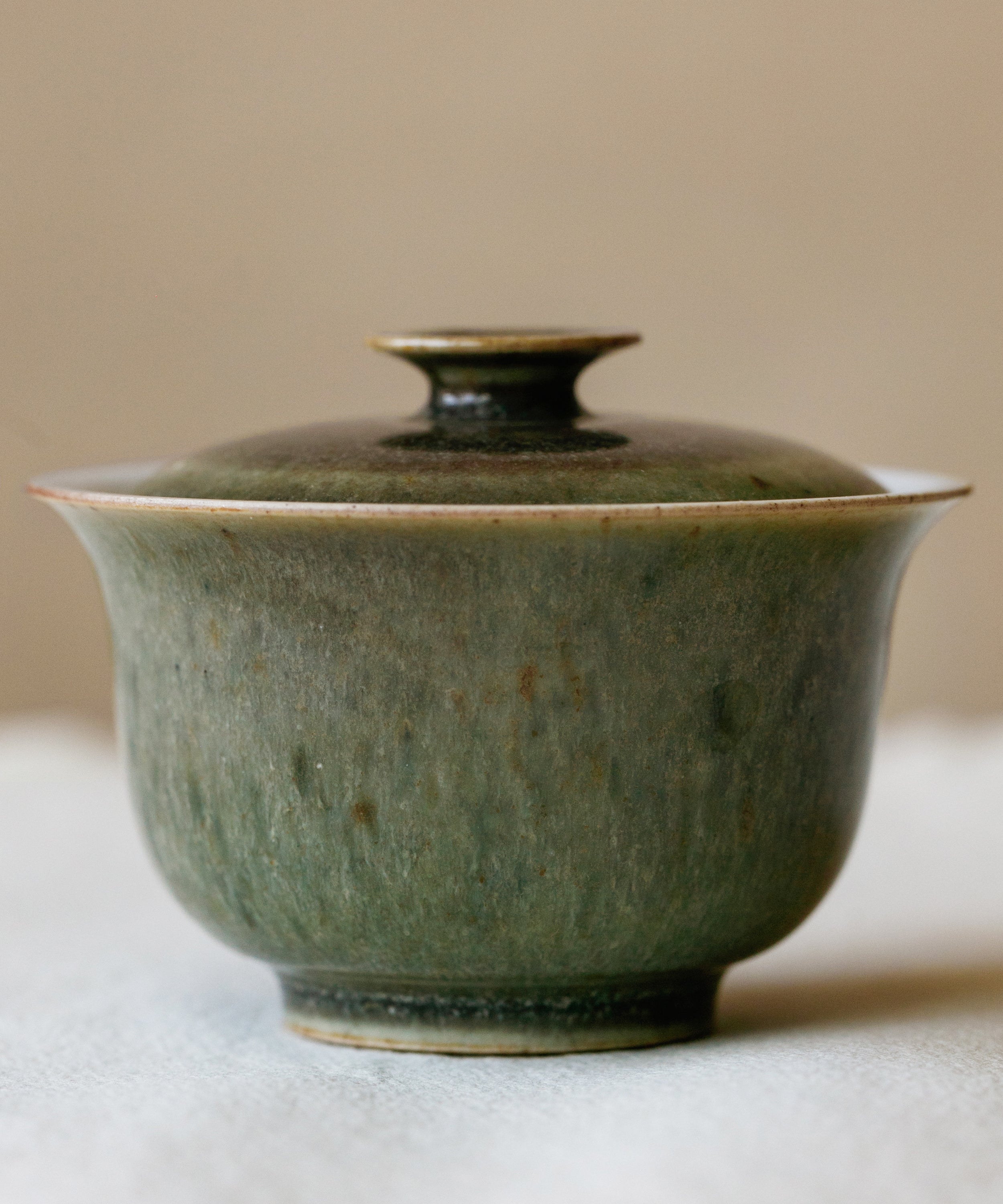 Small Purple Rain Gaiwan interior, purple rain interior glaze, handcrafted by Wang Xinghua, Jingdezhen