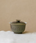 Small Purple Rain Gaiwan, handcrafted gaiwan by Wang Xinghua, Jingdezhen, purple rain glaze