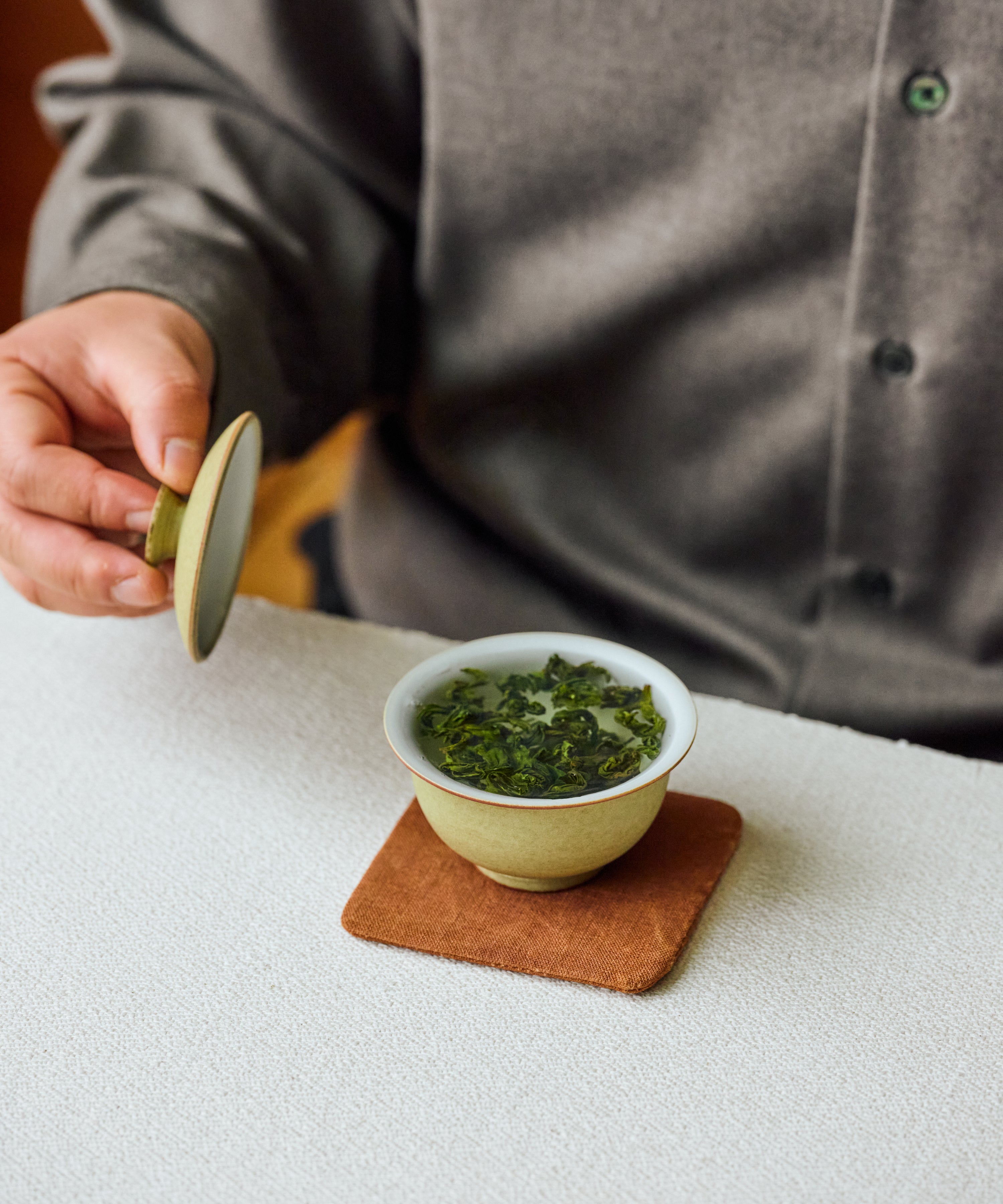 Takahashi's Oolong Koju liquor, strikingly floral with pungent white flowers and saline notes, Shizuoka