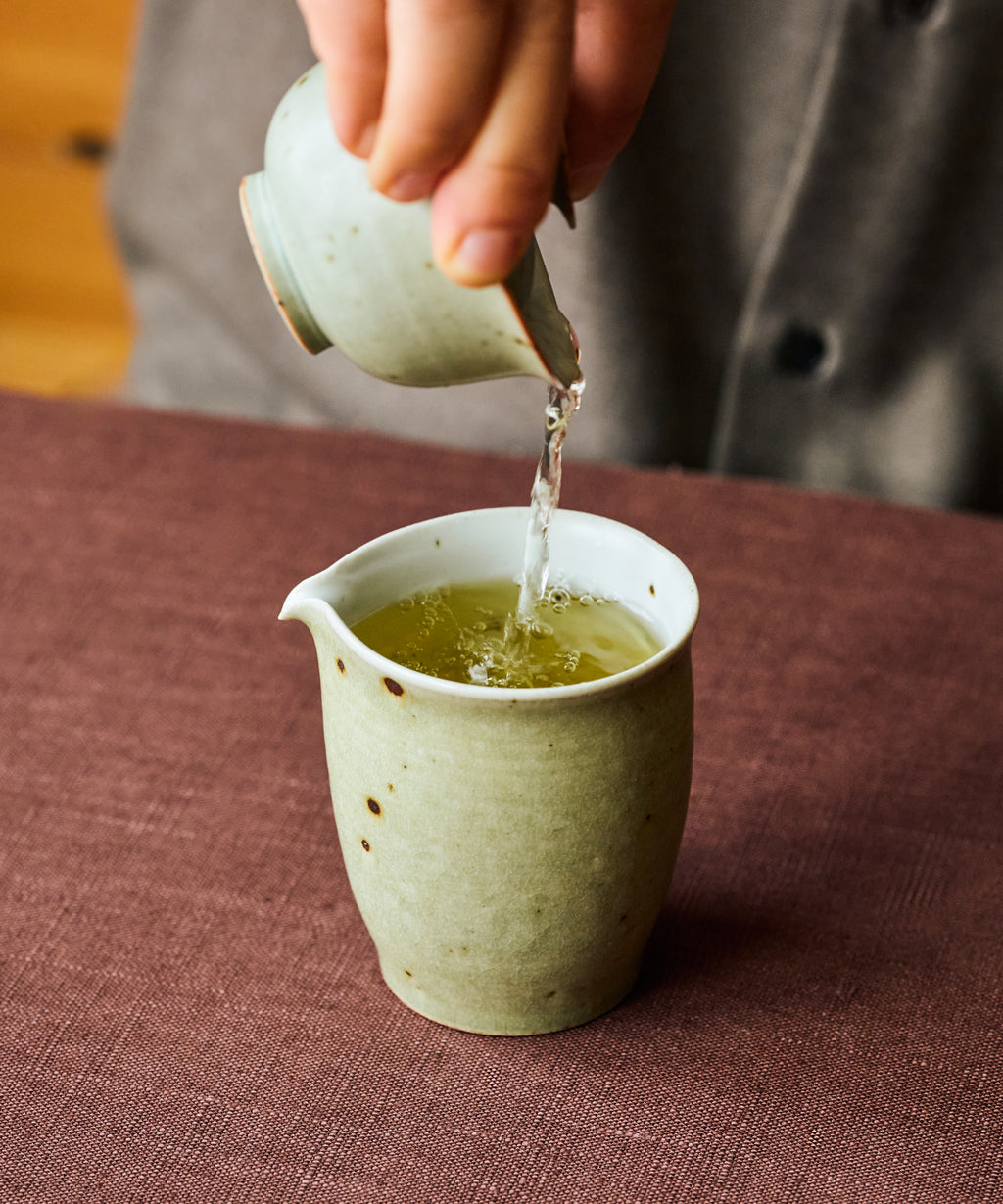 Takahashi's Oolong Inzatsu 131 wet leaves after brewing, whole leaf hand-picked oolong from Shizuoka, Japan