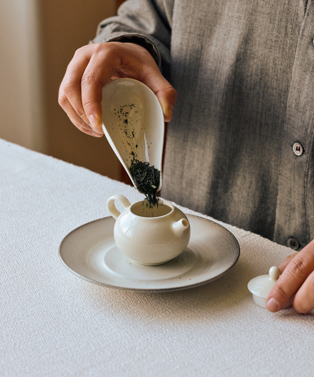 Shizuoka Gyokuro Uraraka in a hōhin ready for brewing