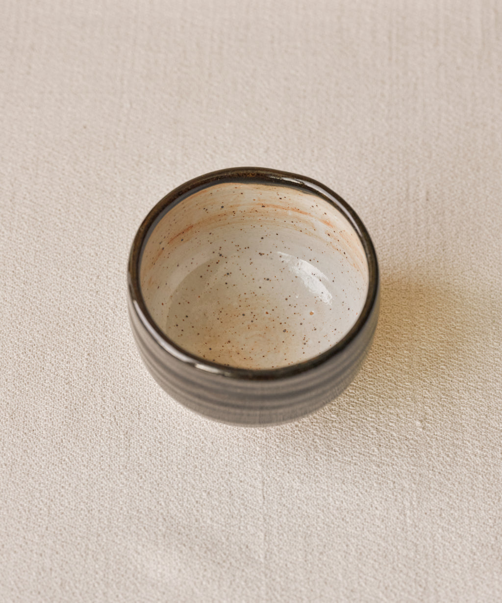 Chawan No. 05 interior, handmade matcha bowl fired at Shadbolt Centre