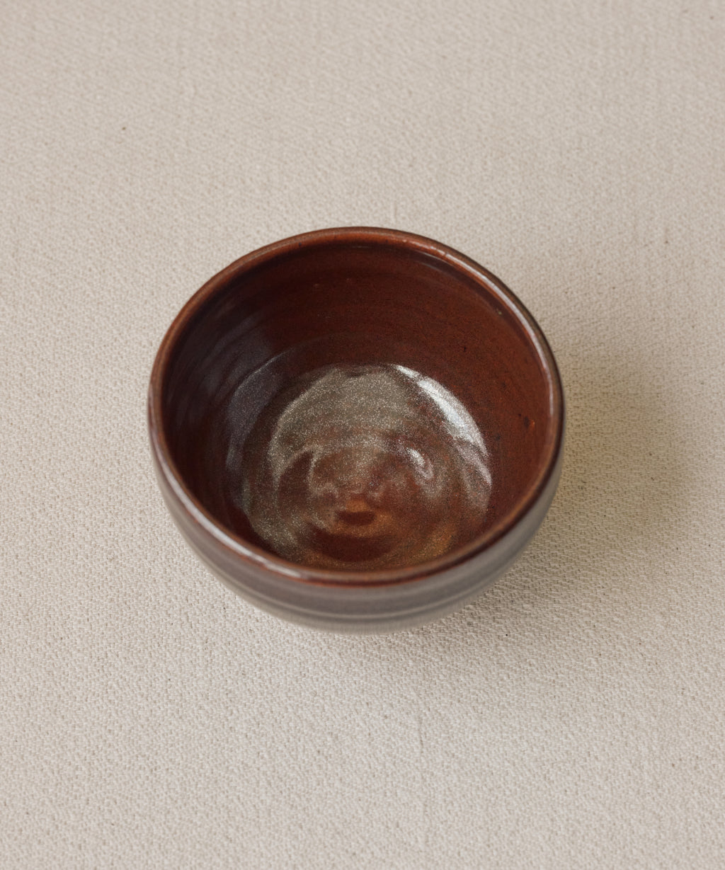 Chawan No. 08 interior, handmade matcha bowl fired at Shadbolt Centre
