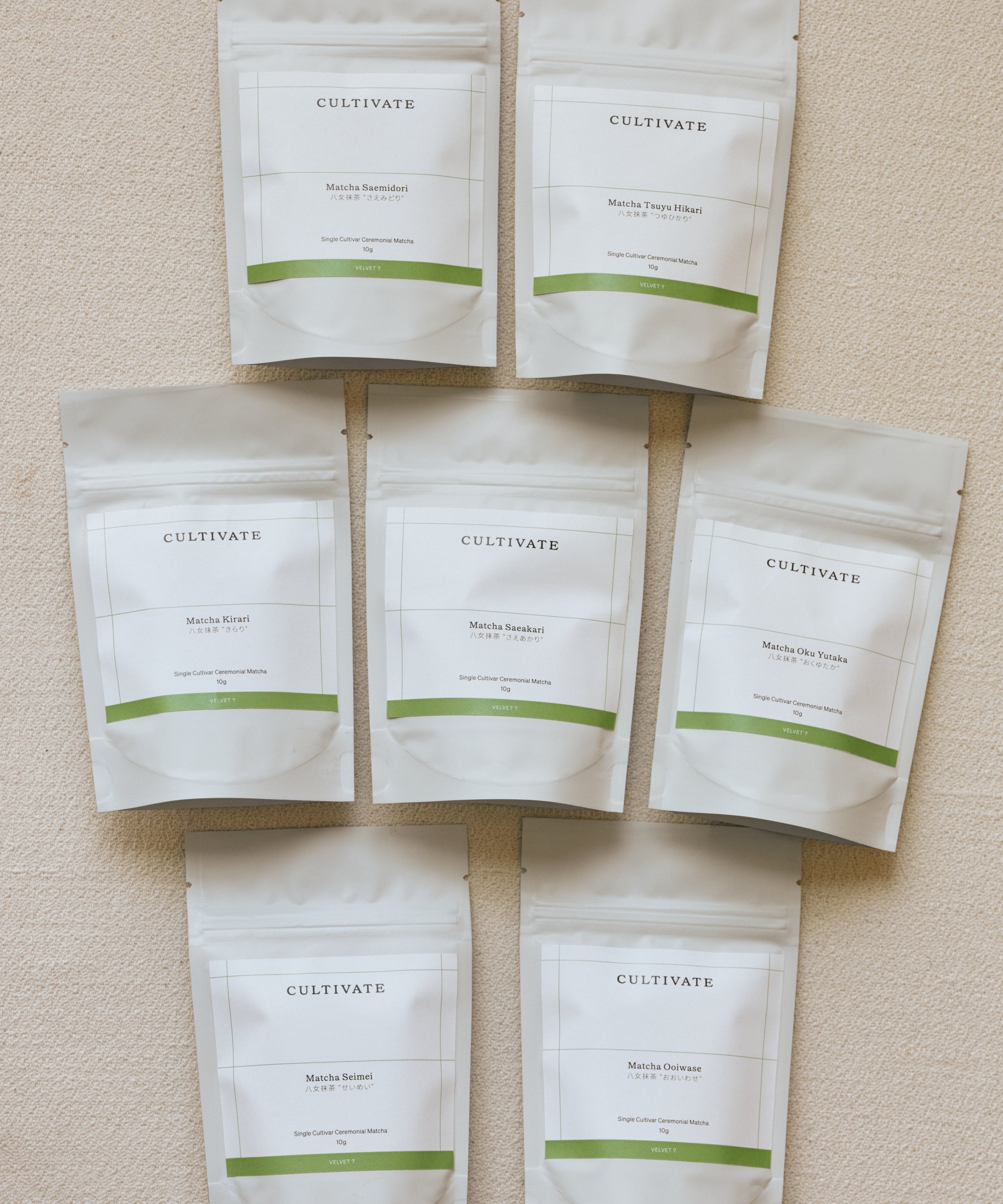 Matcha Velvet 7 Tasting Flight