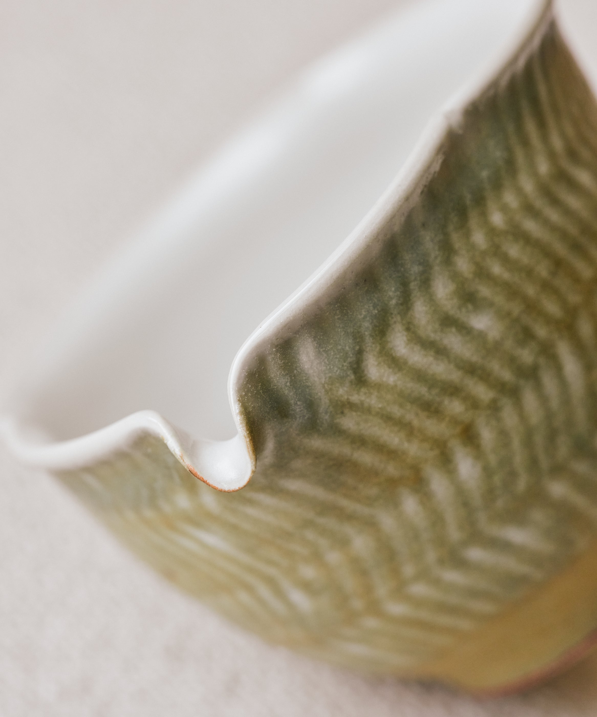 Pitcher Green Gourd spout detail, precise controlled pour, handcrafted by Wang Xinghua, Jingdezhen