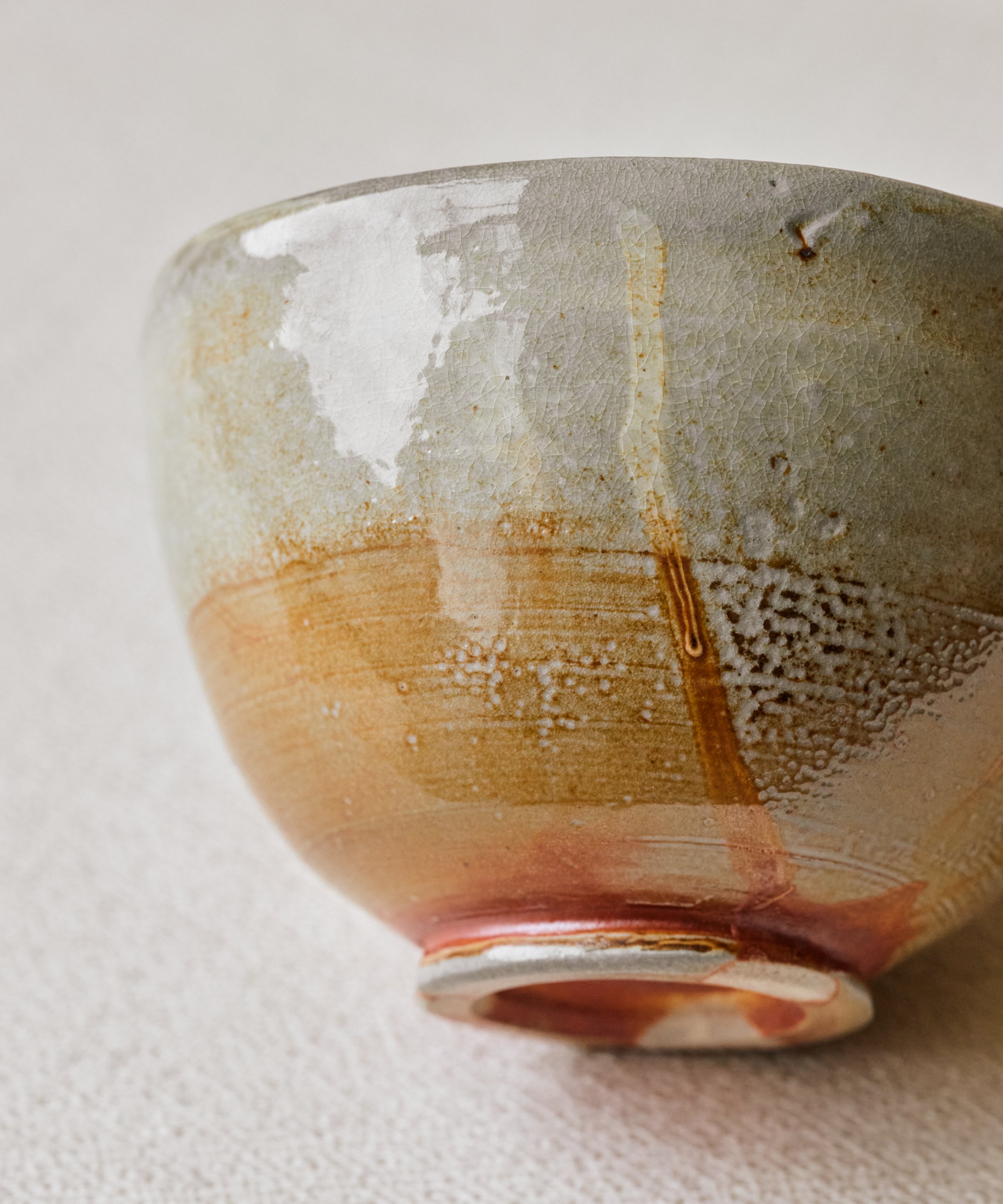 Chawan No. 69 angle view, one-of-a-kind matcha bowl, Vancouver BC