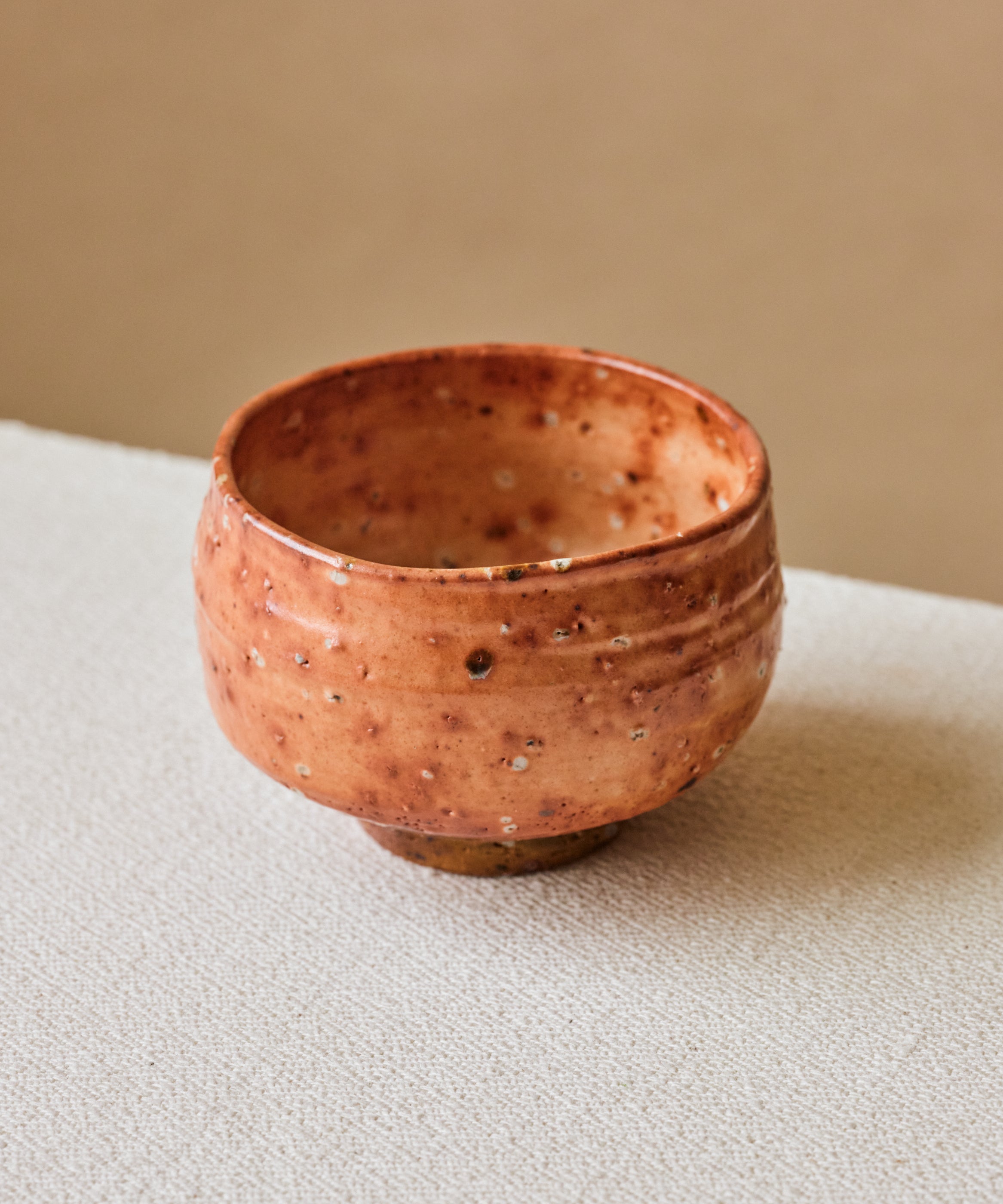 Chawan No. 68 in hand, stoneware chawan with good weight