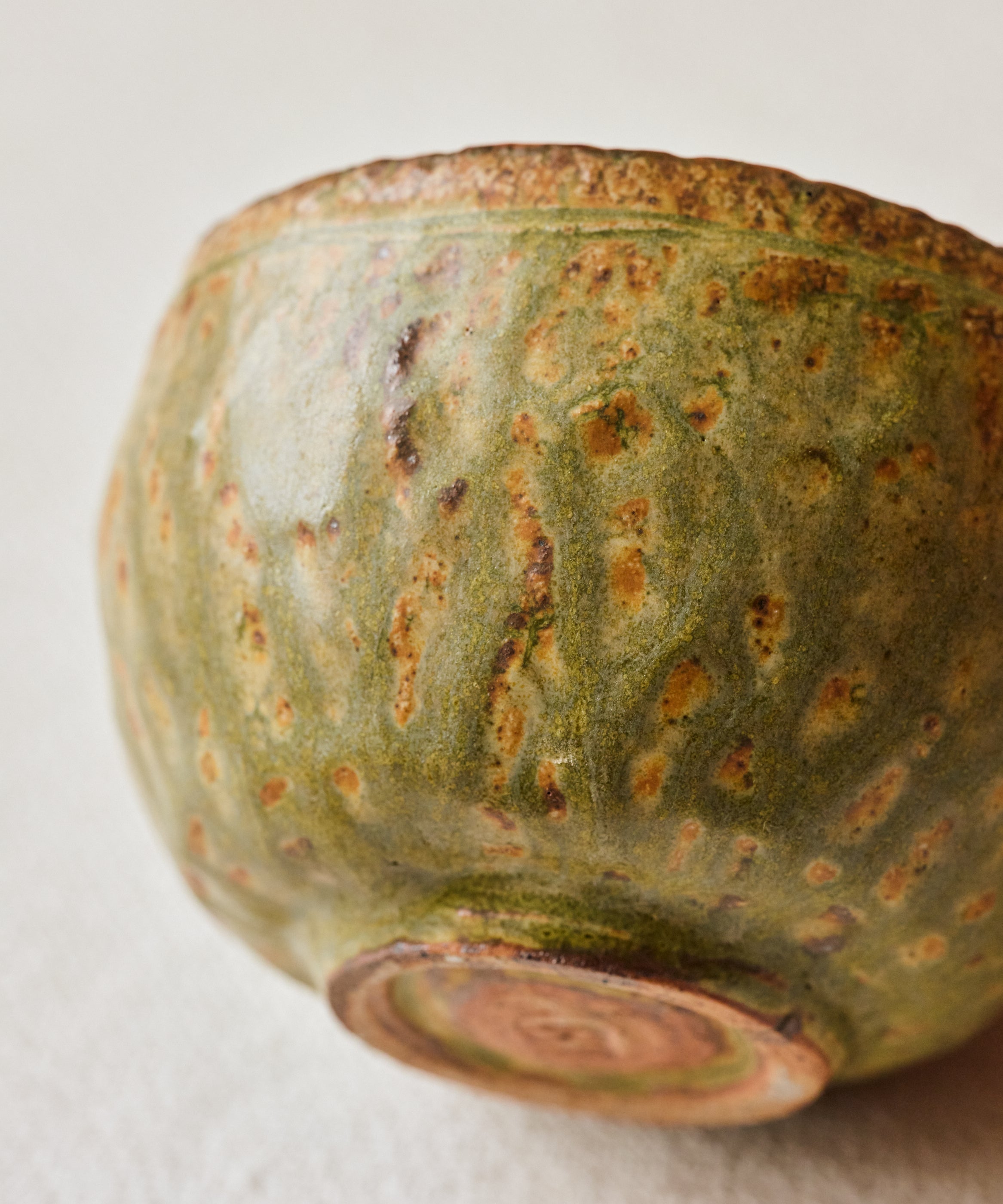 Chawan No. 70 interior, soda-fired at Shadbolt Centre, Burnaby