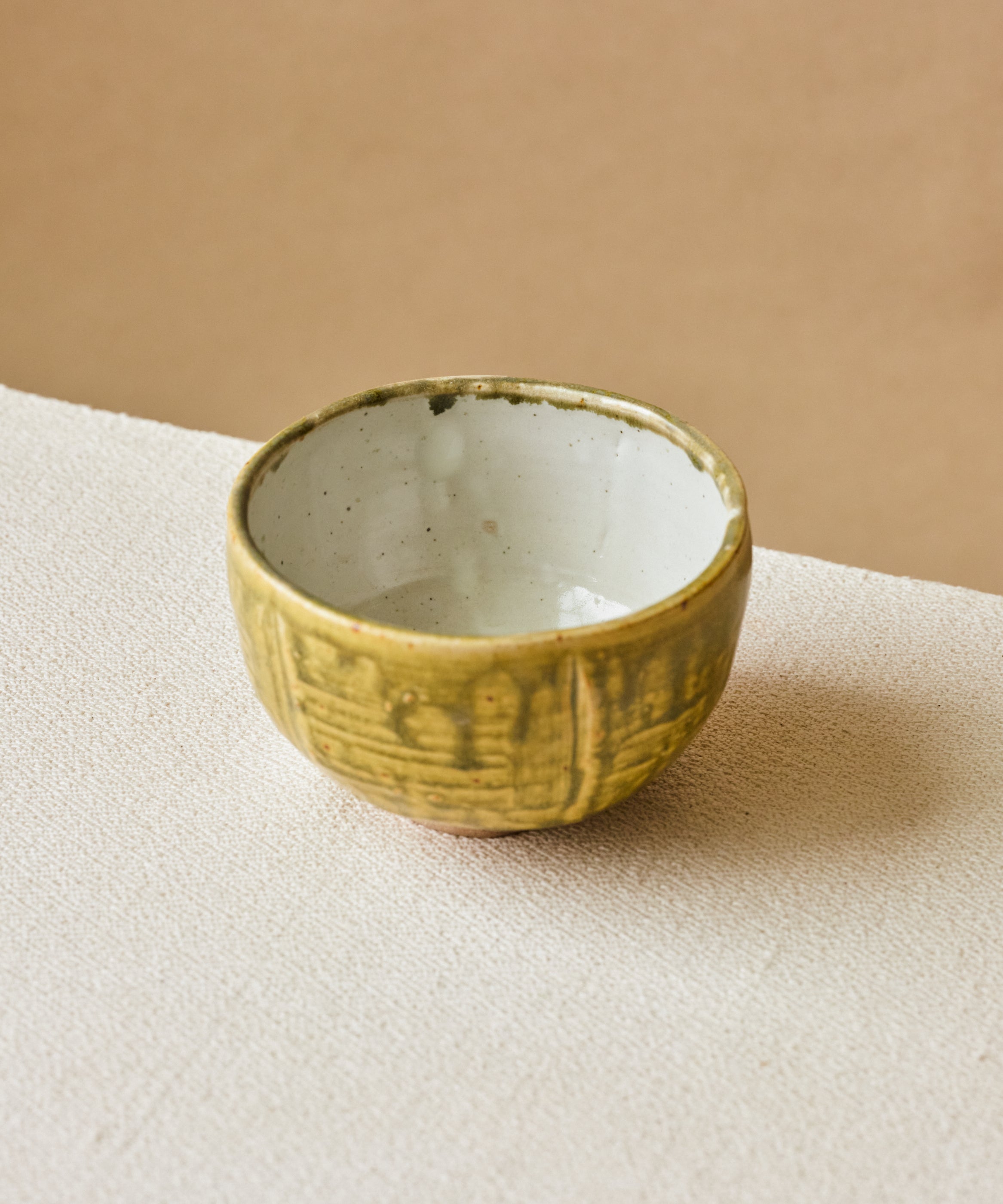 Chawan No. 72 in hand, stoneware chawan with good weight
