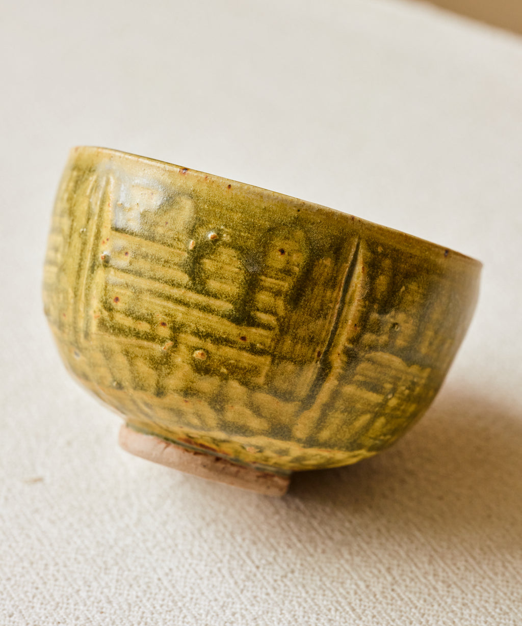 Chawan No. 72 interior, handmade matcha bowl for whisking