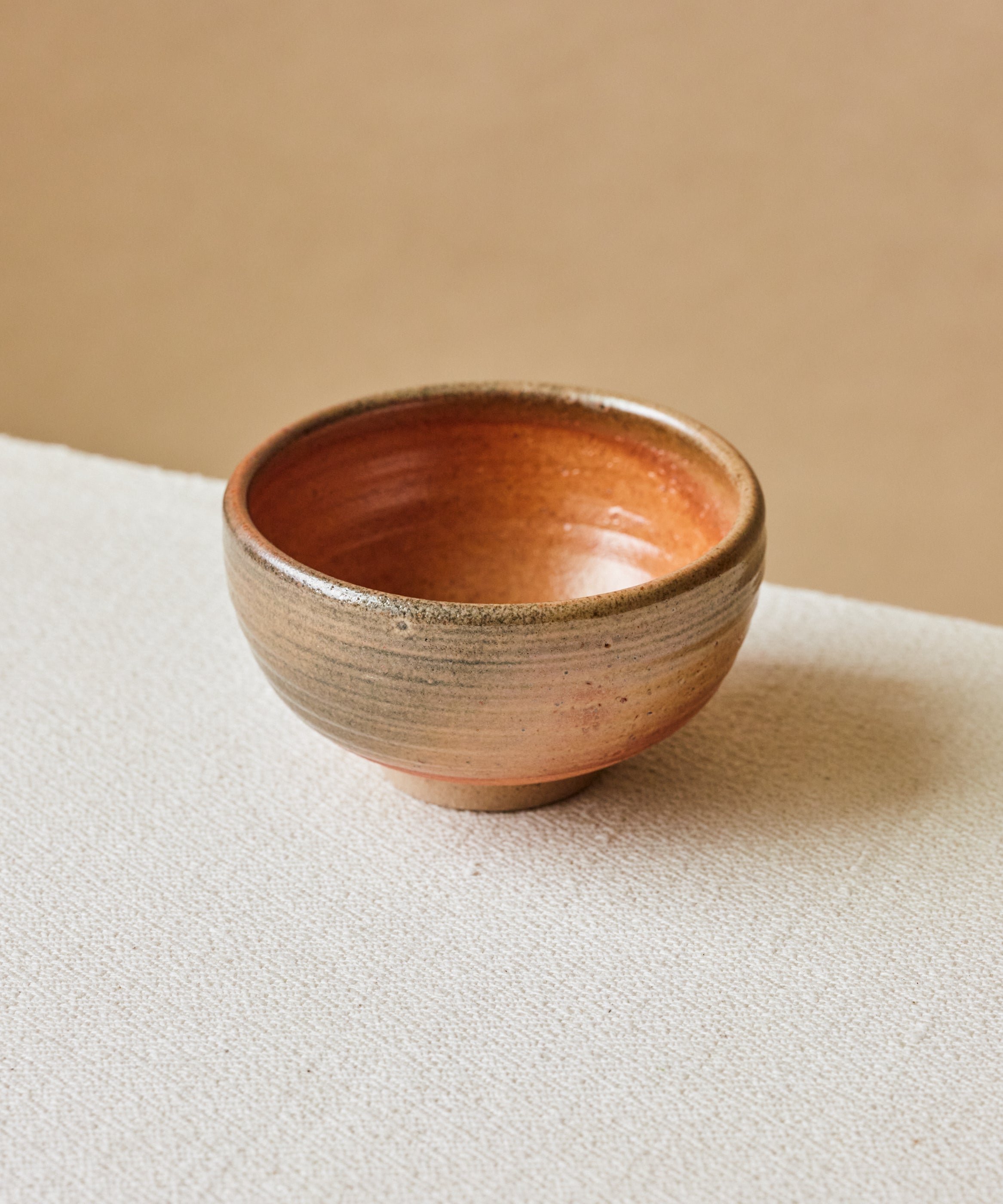 Chawan No. 09 in hand, classic chawan shape for whisking matcha