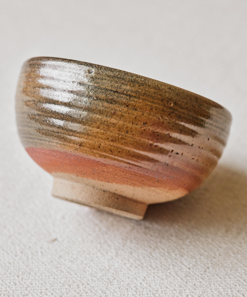 Chawan No. 09 interior, handmade matcha bowl fired at Shadbolt Centre