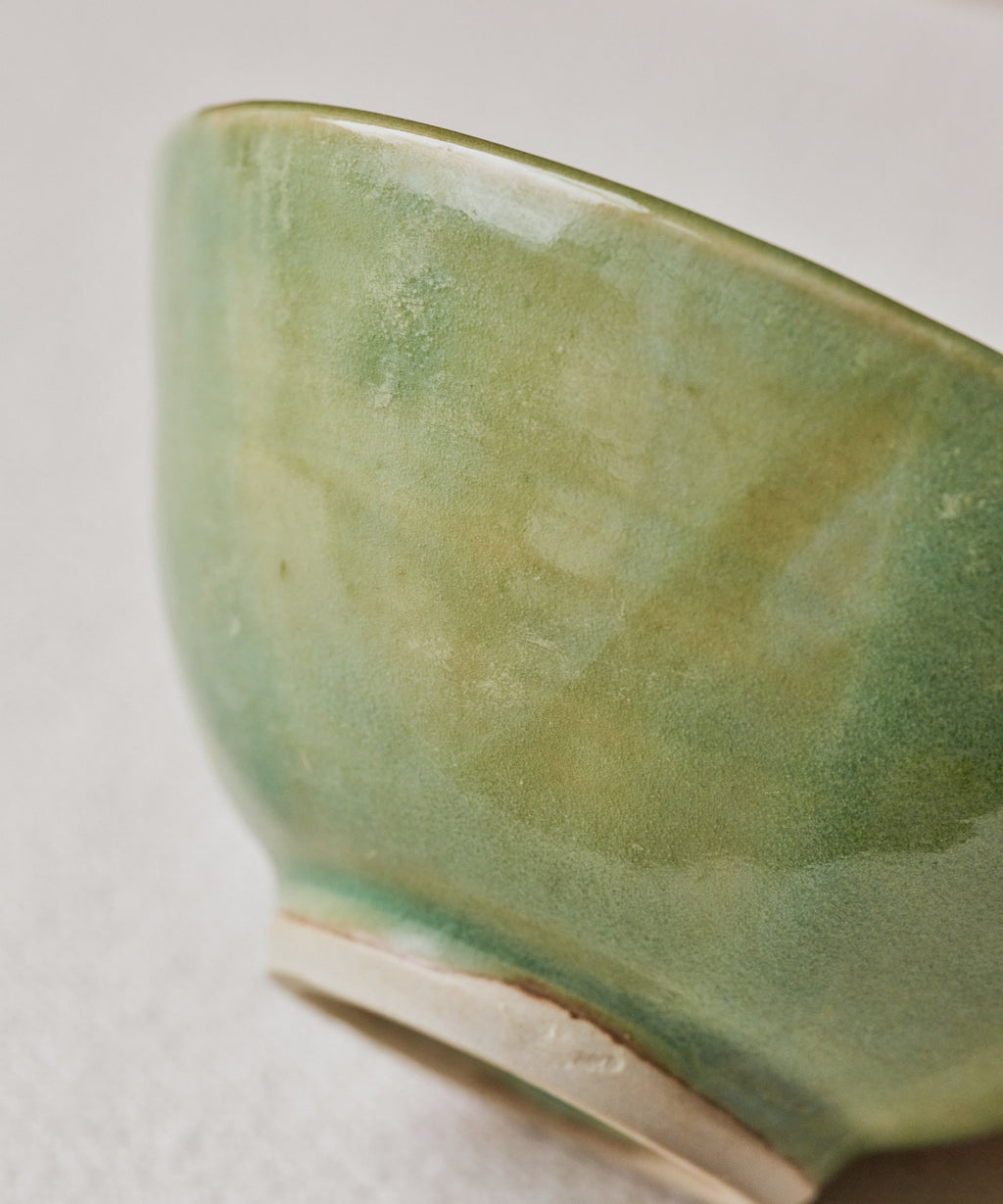 Bowl No. 16 interior, green glaze on gas-fired stoneware