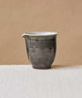 Ombre Blue Pitcher, handcrafted tea pitcher by Wang Xinghua, Jingdezhen, deep blue glaze with metallic kiln spots