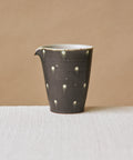 Black Peacock Pitcher Type II, handcrafted tea pitcher by Wang Xinghua, Jingdezhen, black peacock glaze