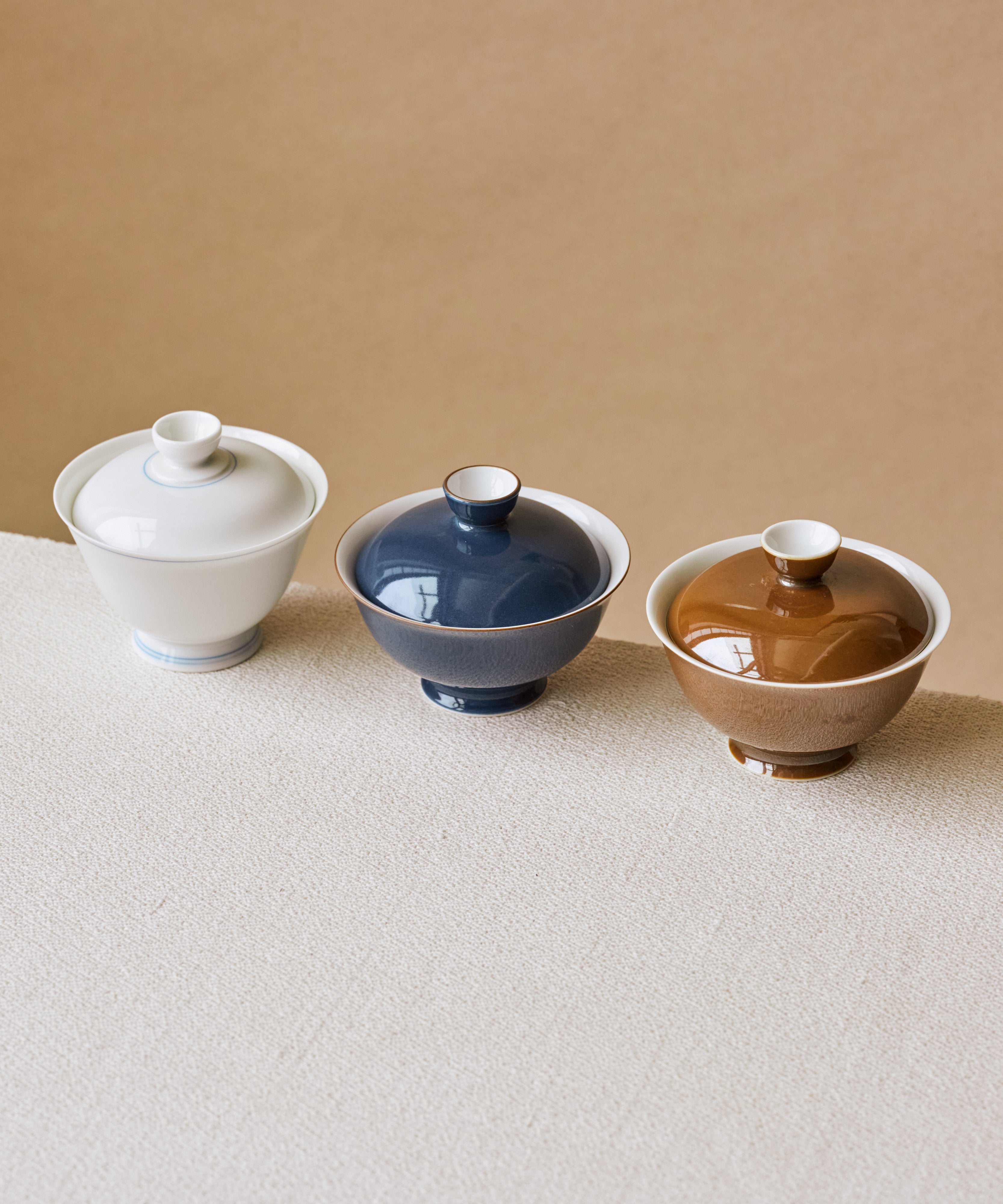 Pearl White Blue Line Gaiwan