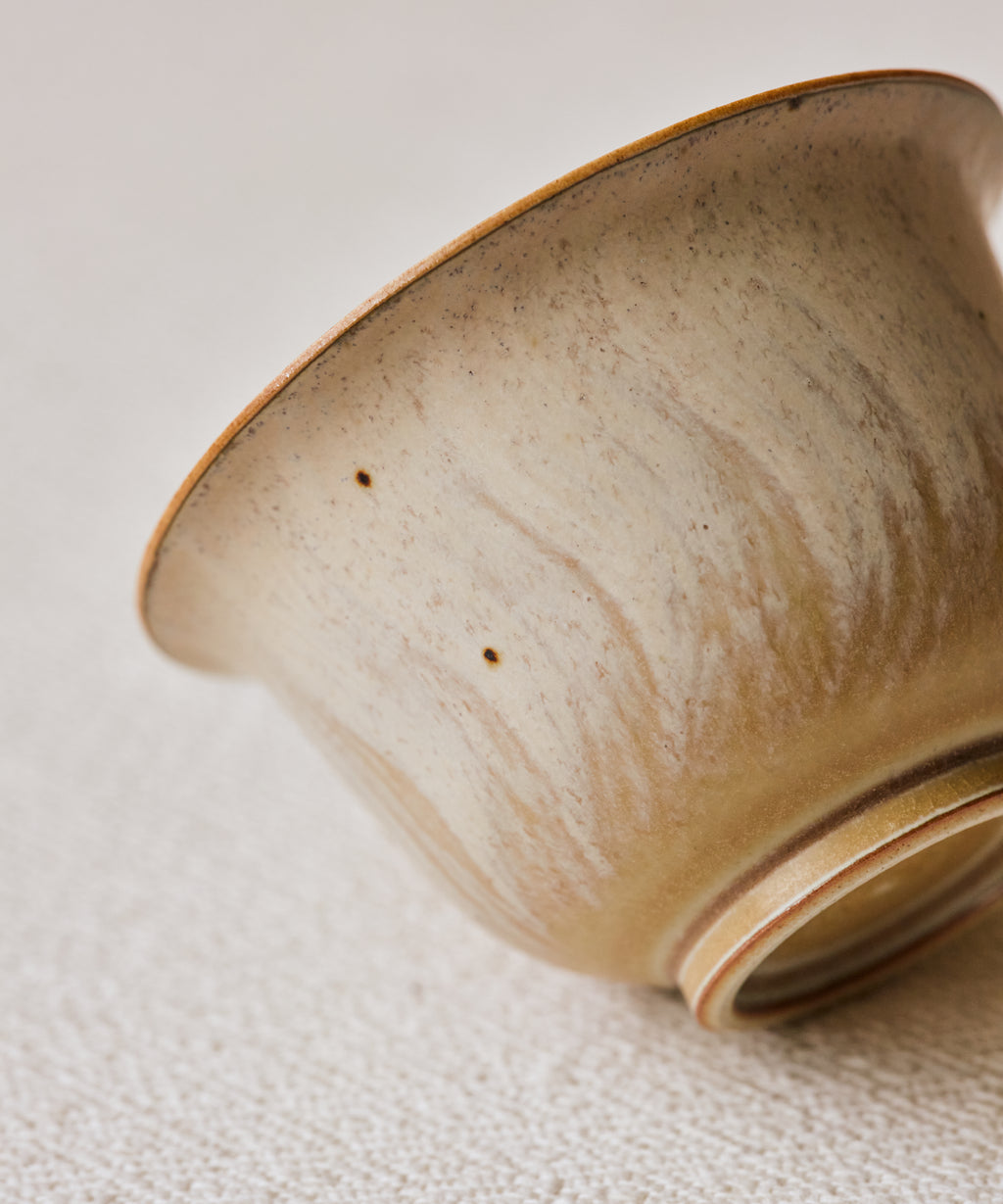 Matte Blush Gaiwan interior glaze, pink glaze transition to white interior, Jingdezhen clay and porcelain