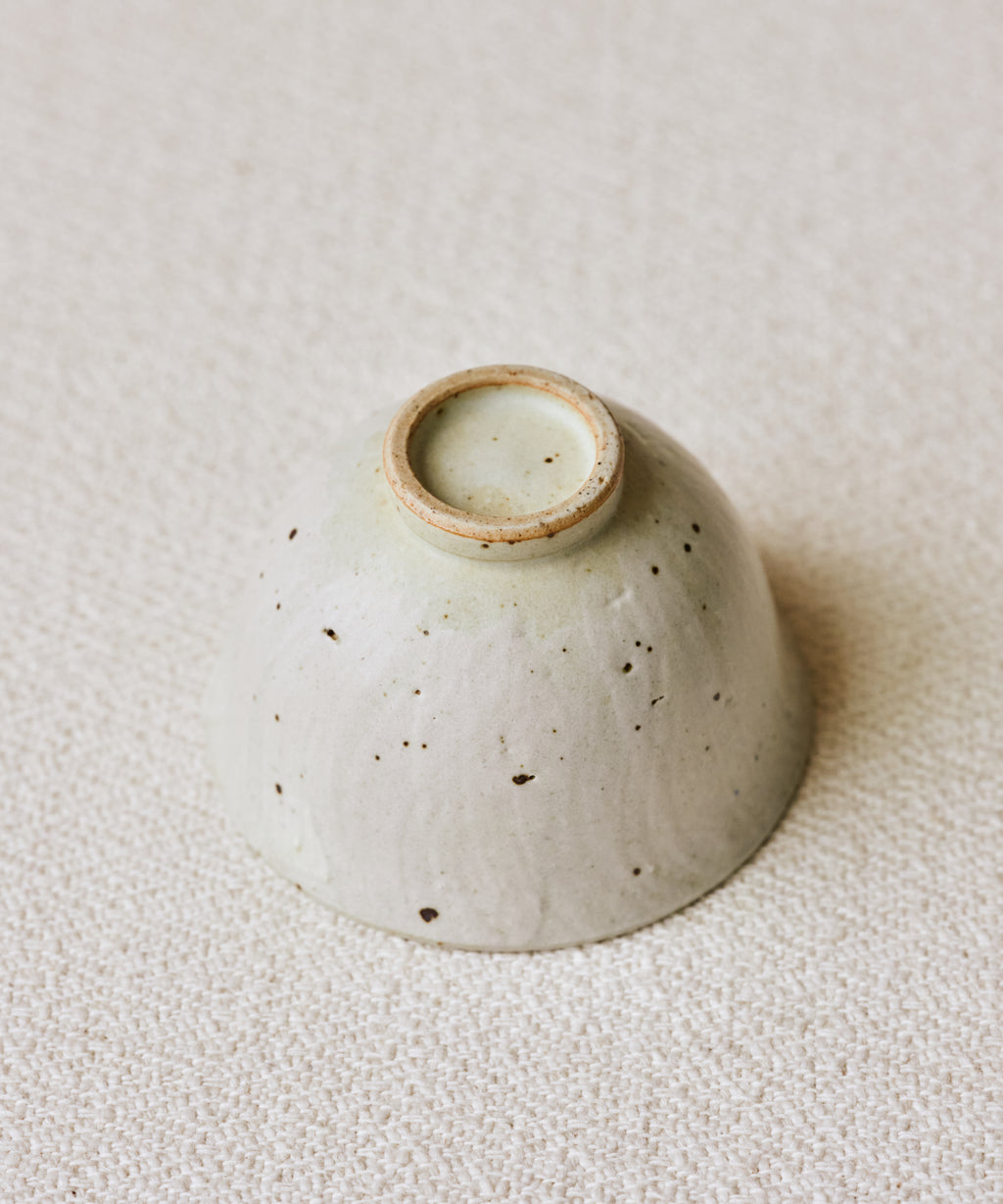 Rock Cup underside, unglazed foot ring, Jingdezhen clay body, Wang Xinghua