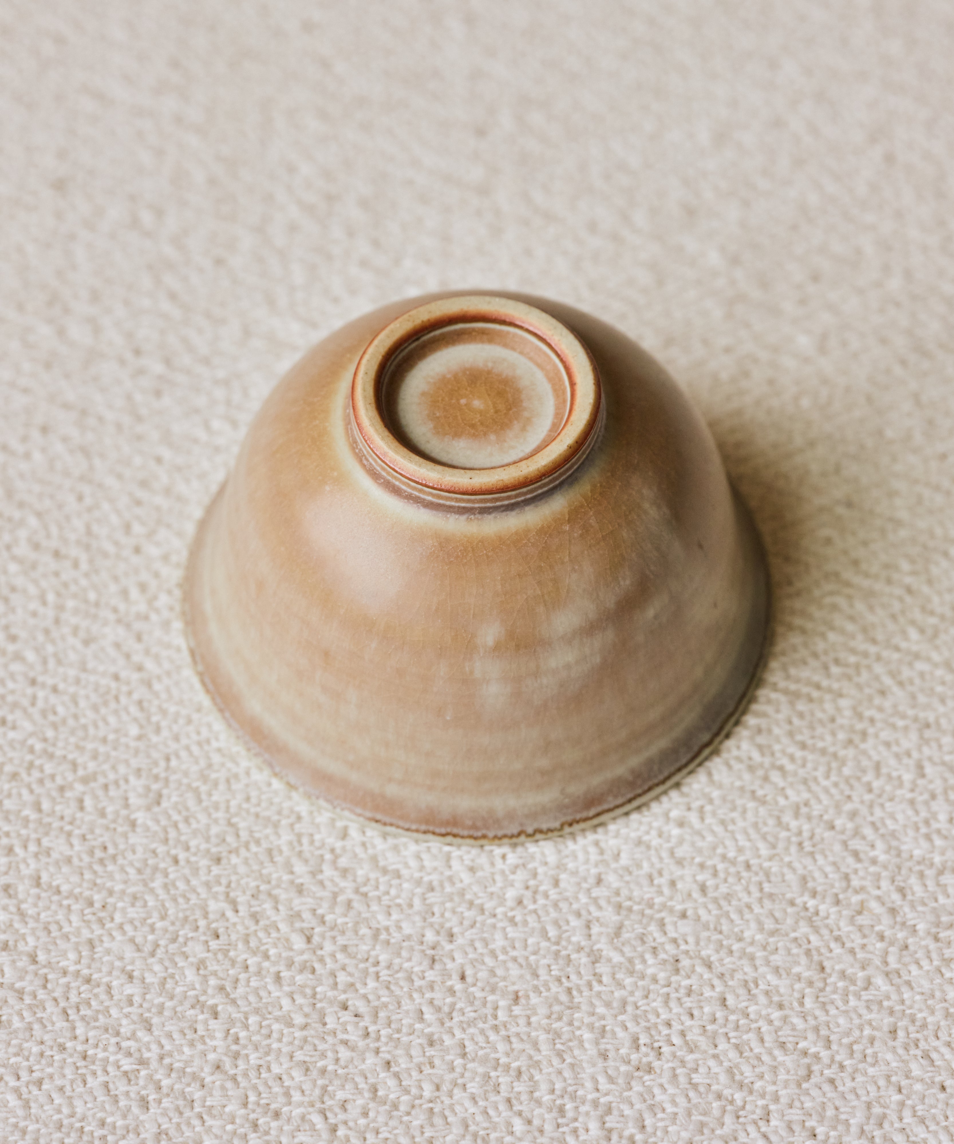 Clamshell Glaze Cup underside, unglazed foot ring, Jingdezhen clay body, Wang Xinghua