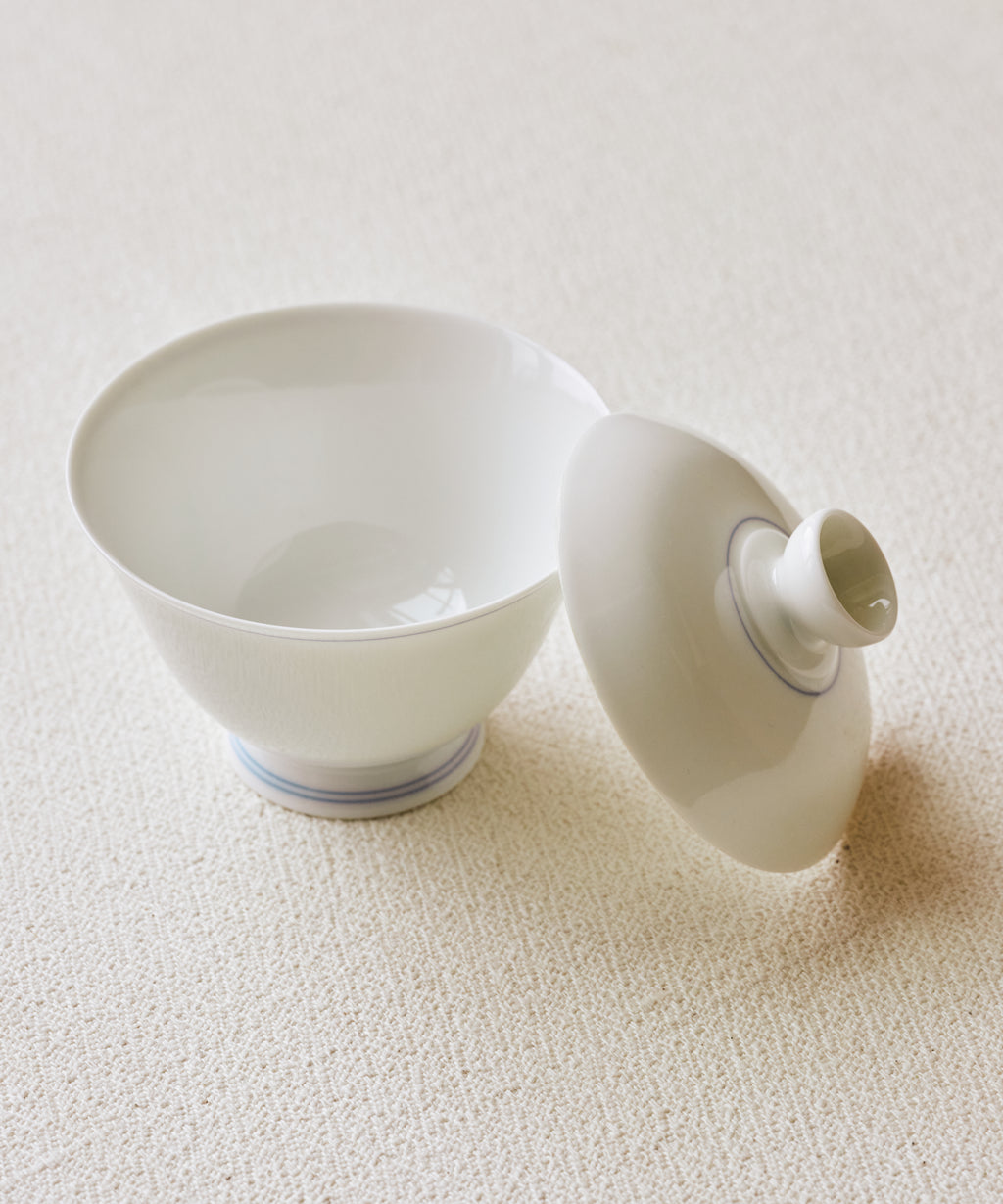 Pearl White Blue Line Gaiwan