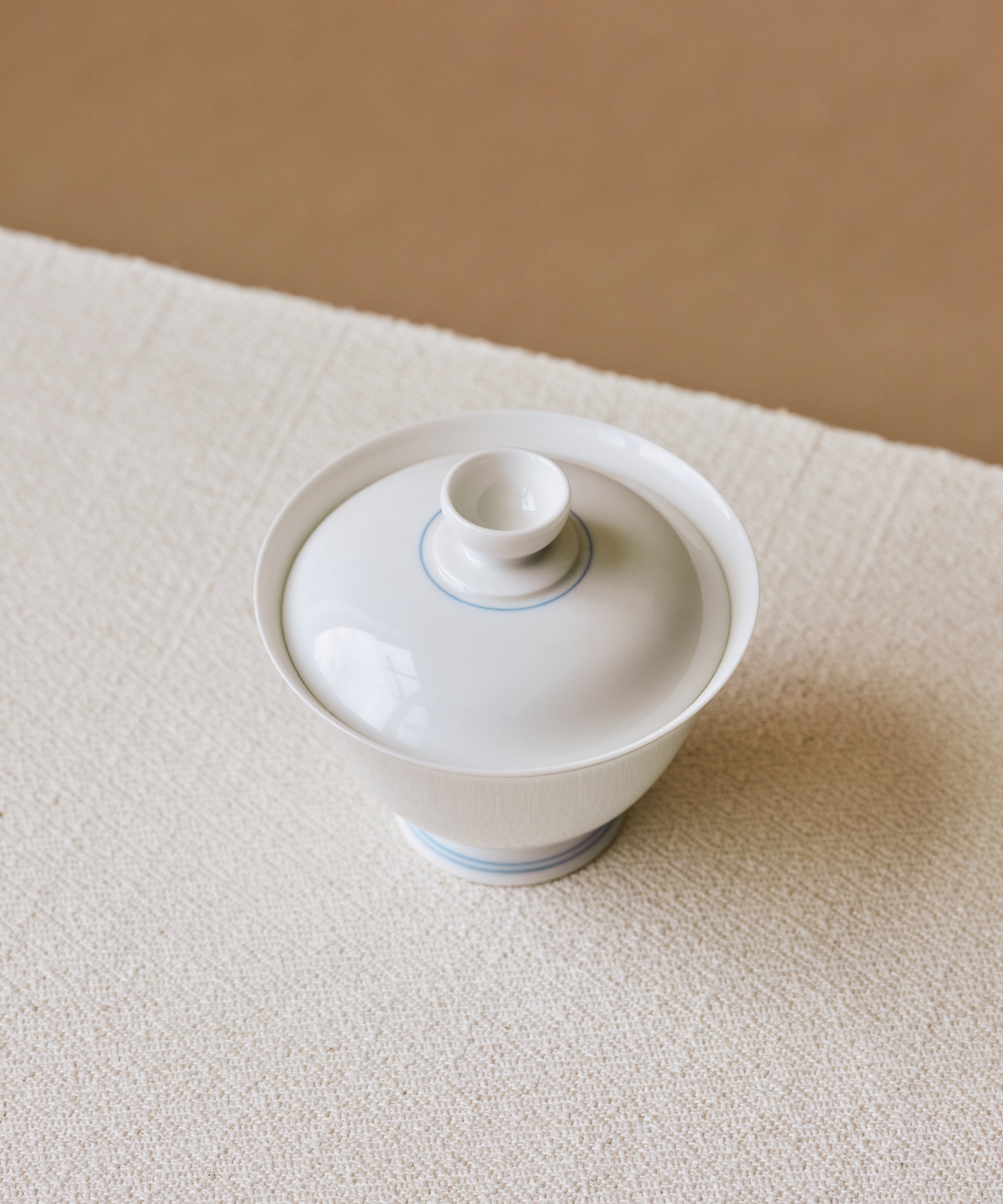 Pearl White Blue Line Gaiwan