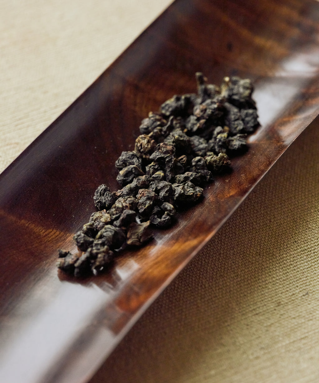 Semi Wild Baiya Qilan dry leaves — semi-wild trees at 2,200 ft, traditional yaoqing oolong, Zhangzhou