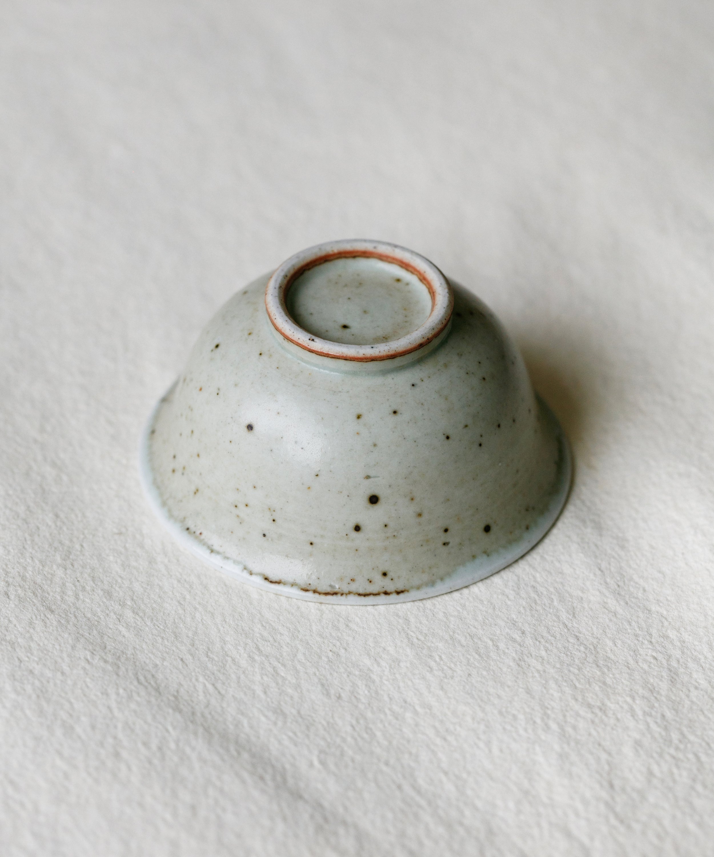 Matte Grey Cup underside, unglazed foot ring, Jingdezhen clay body, Wang Xinghua