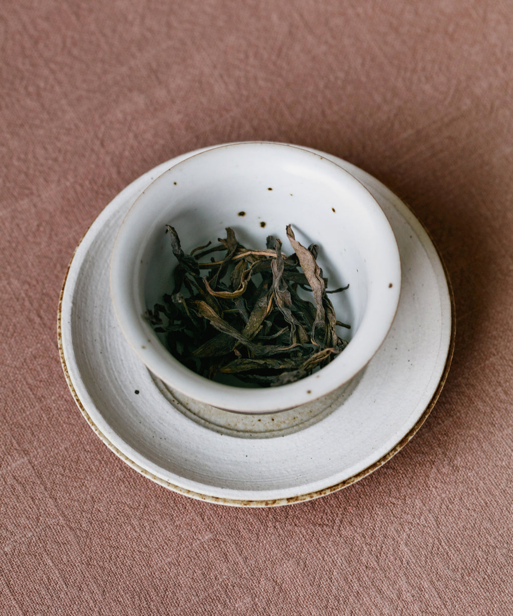 Brewing Yi Yi Rice Phoenix oolong in a gaiwan, charcoal-roasted everyday oolong from Chaozhou, Guangdong