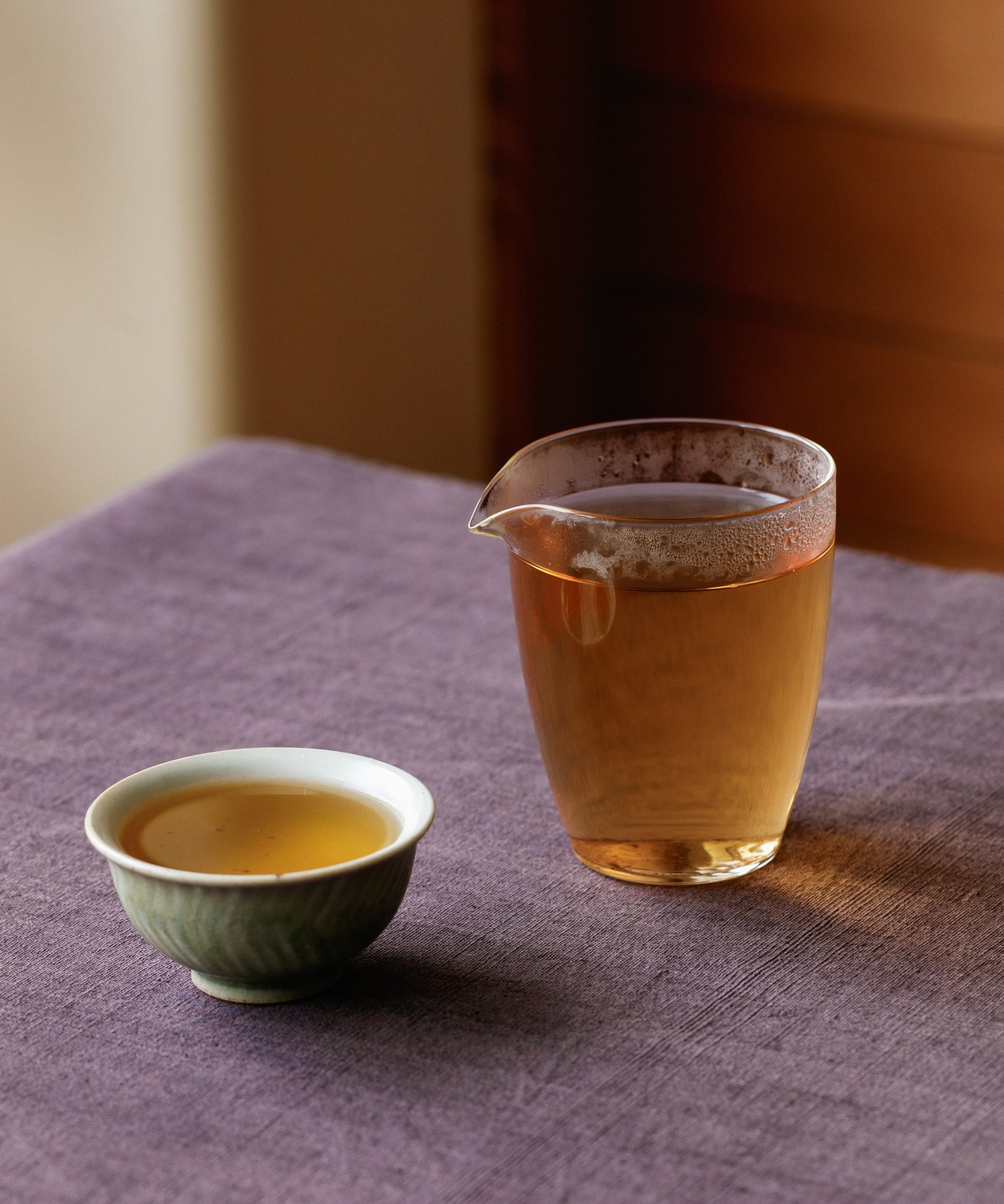 Gold Peony dry oolong leaves close-up — Tieguanyin × Golden Cassia cross, Bishi Cliff, May 2023