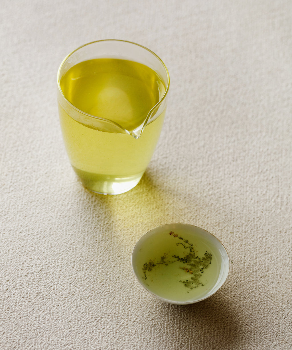 Tsuyu Hikari wet leaves — single varietal sencha by Kakuda Seicha, Oku-Yame, Fukuoka