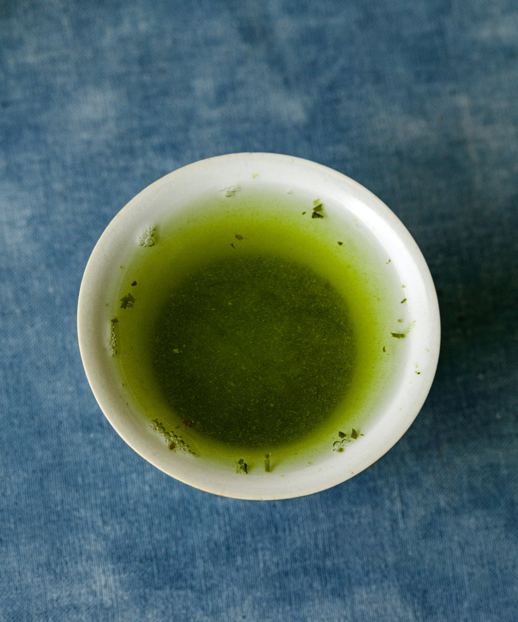 Yame Sencha Shinsui in a kyusu ready for brewing
