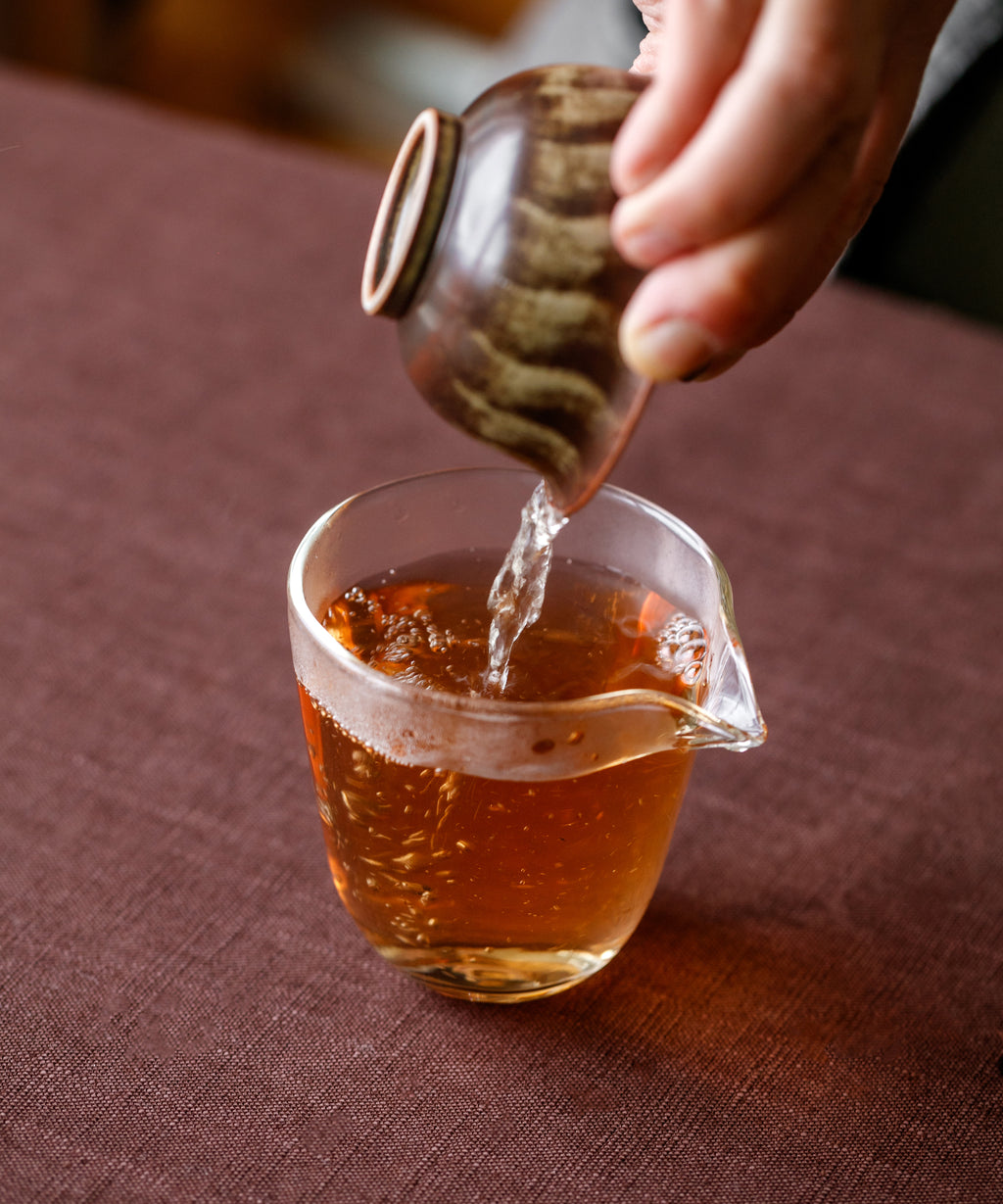 Honey Orchid wet leaves after brewing — Phoenix dancong from Dazhi Mountain, Chaozhou, Guangdong