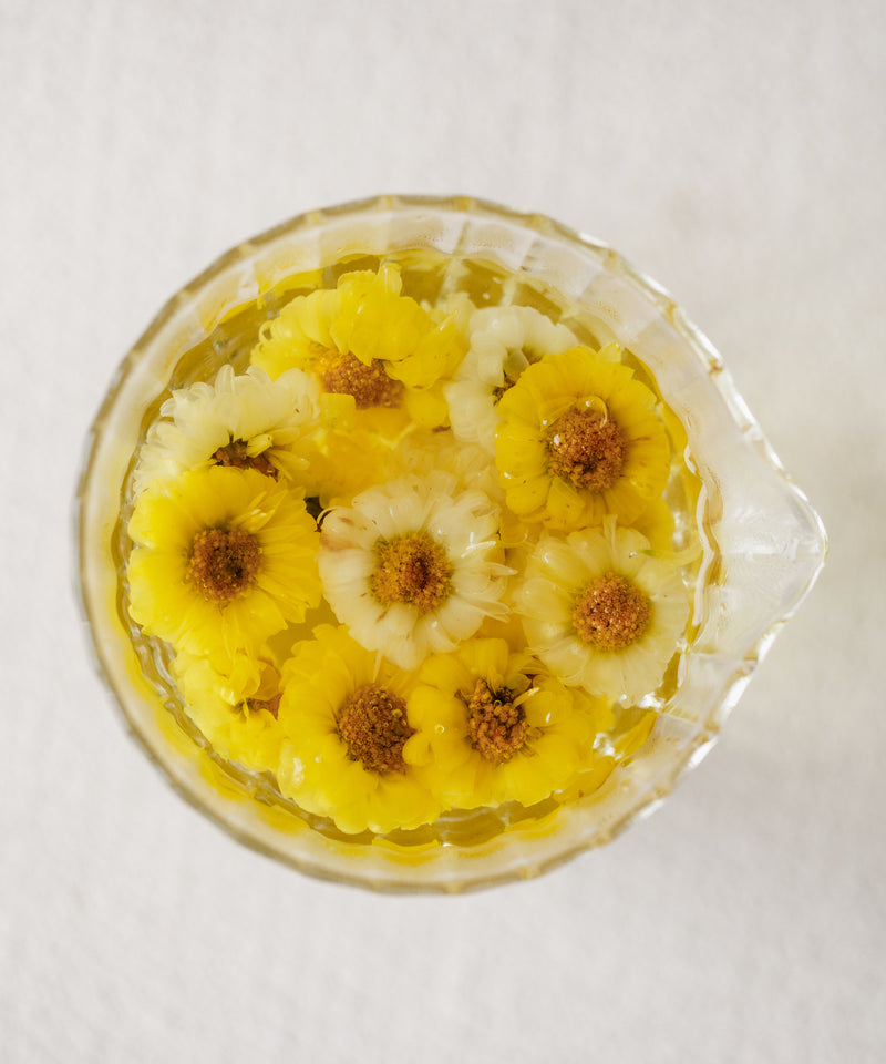 Yellow Pearl Chrysanthemum "Huai"