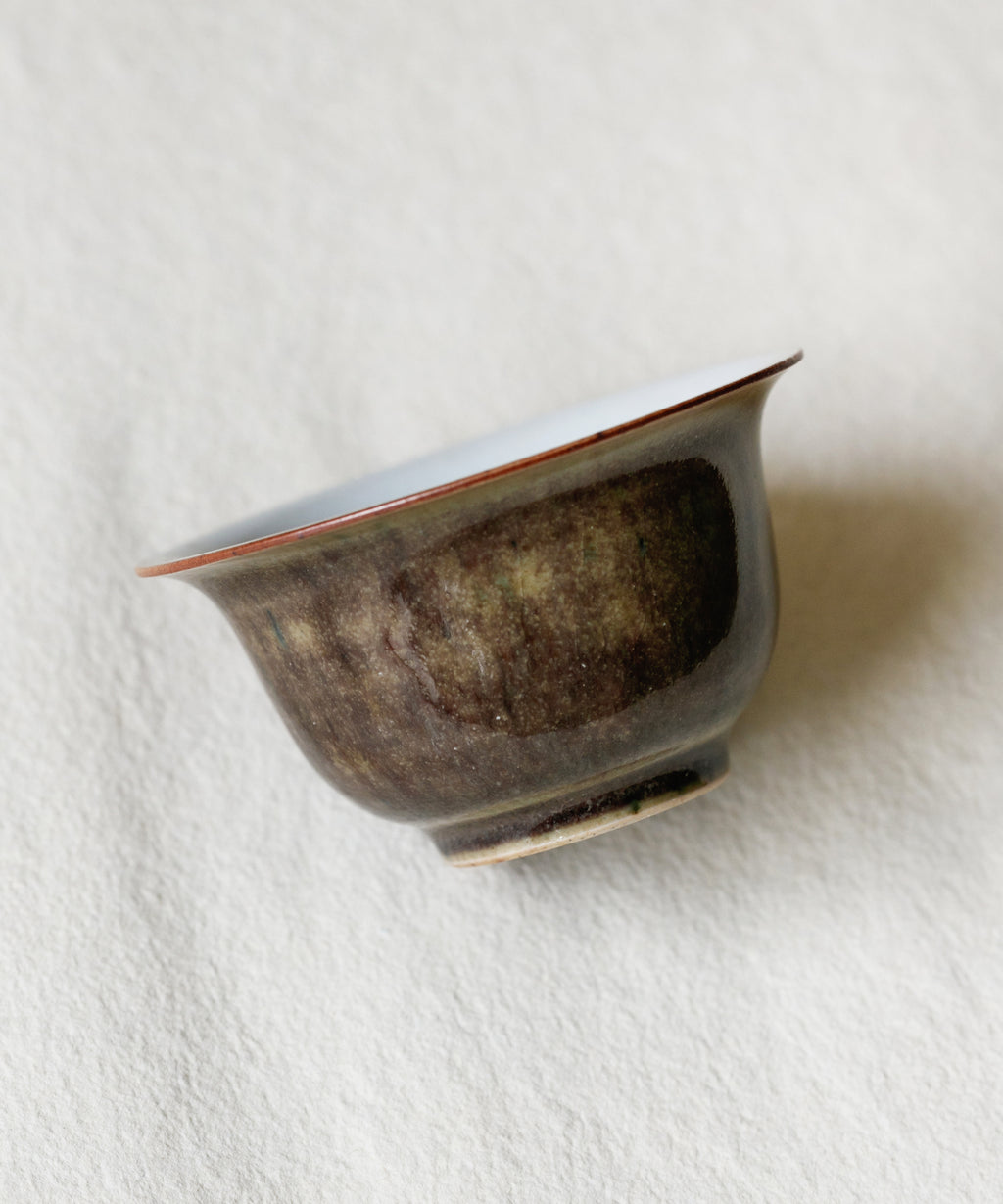Mini Purple Rain Gaiwan interior, purple rain interior glaze, handcrafted by Wang Xinghua, Jingdezhen
