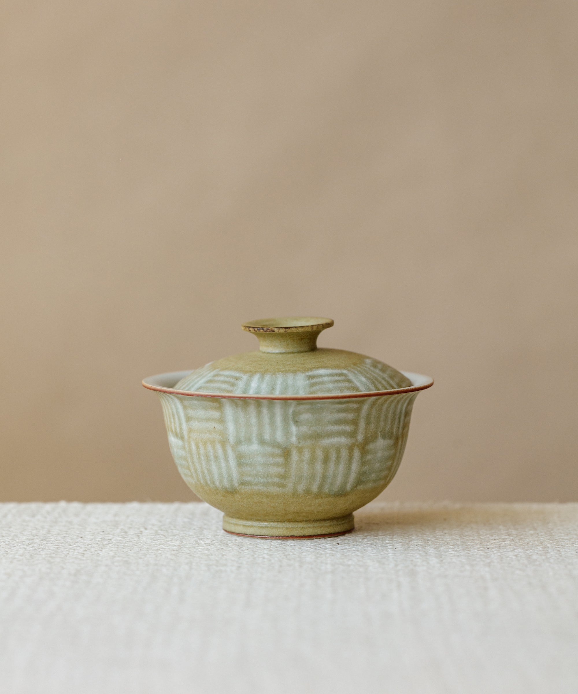 Mini Matte Yellow I Gaiwan, handcrafted mini gaiwan by Wang Xinghua, Jingdezhen, matte yellow glaze