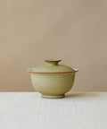 Mini Matte Yellow II Gaiwan, handcrafted mini gaiwan by Wang Xinghua, Jingdezhen, matte yellow glaze