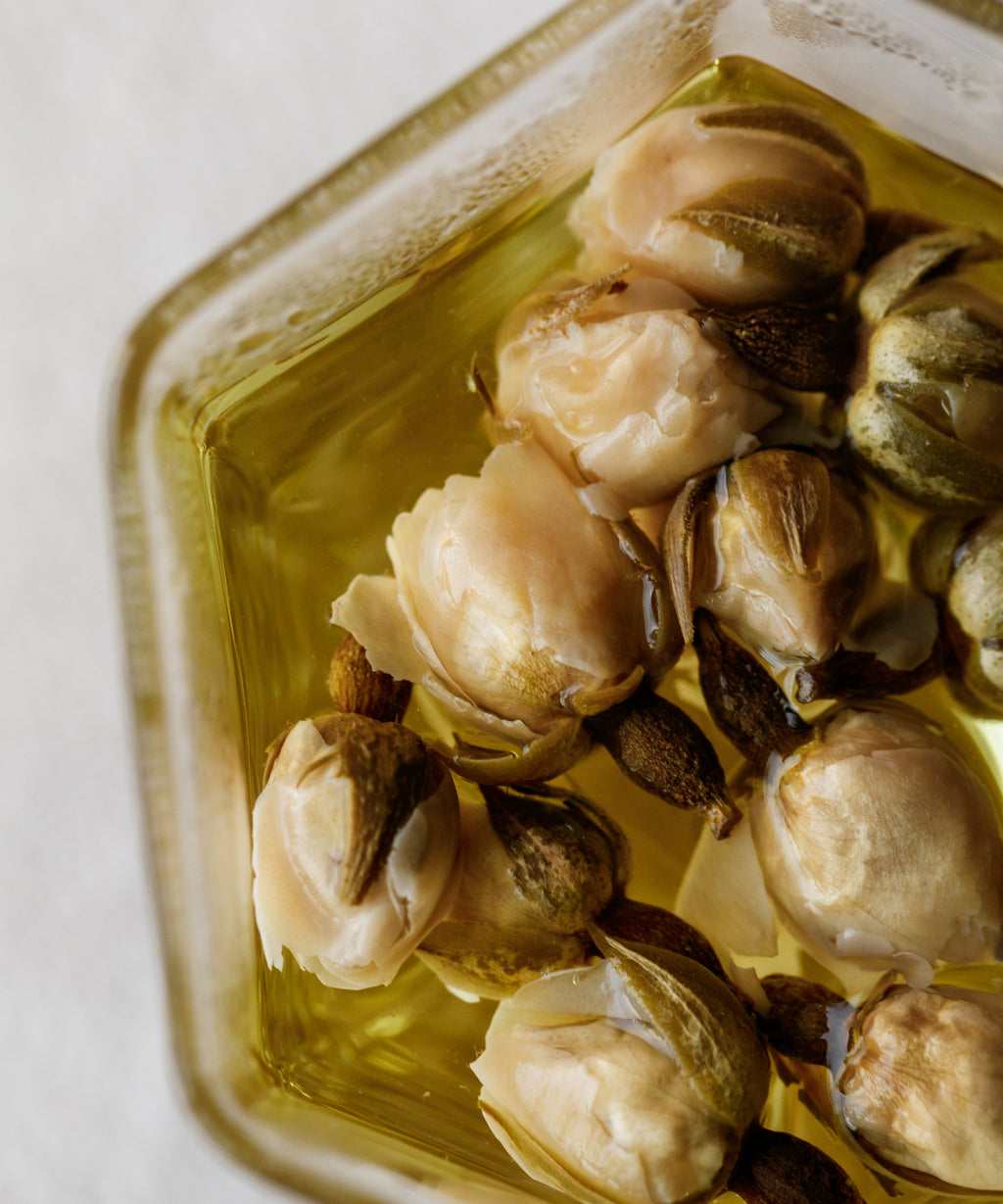 Snow Rose wet buds after brewing — white rose buds from Suqian, Jiangsu