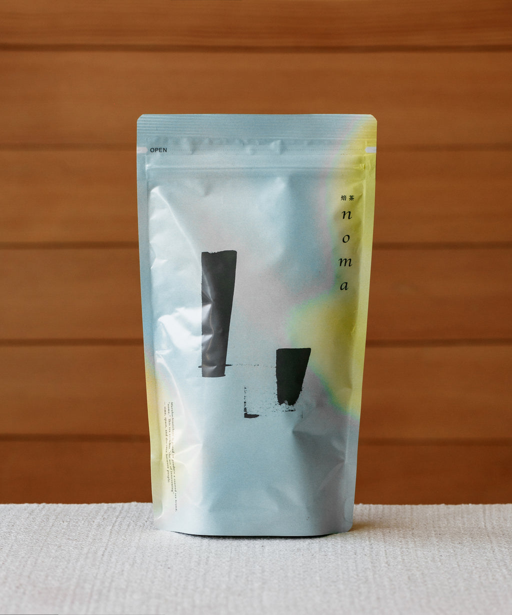 Noma seasonal hojicha Koshun packaging by Maruhachi Tea Factory