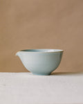 "Chawan" Celadon Ice, handcrafted matcha latte bowl by Wang Xinghua, Jingdezhen, frozen-lake celadon glaze
