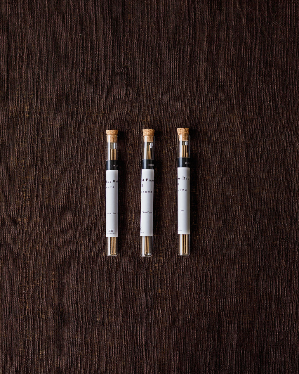 Depth of Oud incense experience collection, three grades of single origin oud