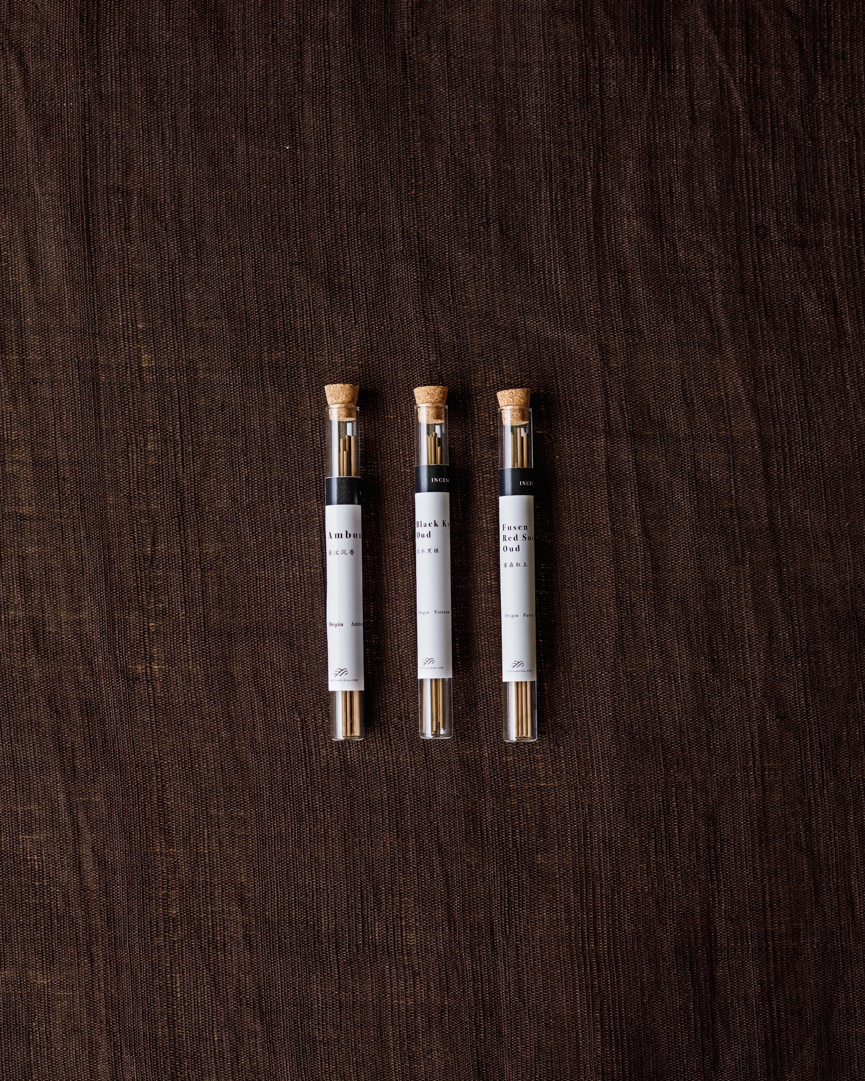 Premium Oud incense experience collection, three highest grade single origin ouds