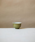 Cup Green Ombre, handcrafted tea cup by Wang Xinghua, Jingdezhen, green ombre glaze