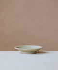 Etched Plate Faded Robin's Egg, handcrafted plate by Wang Xinghua, Jingdezhen, pastel aqua glaze with etched pattern