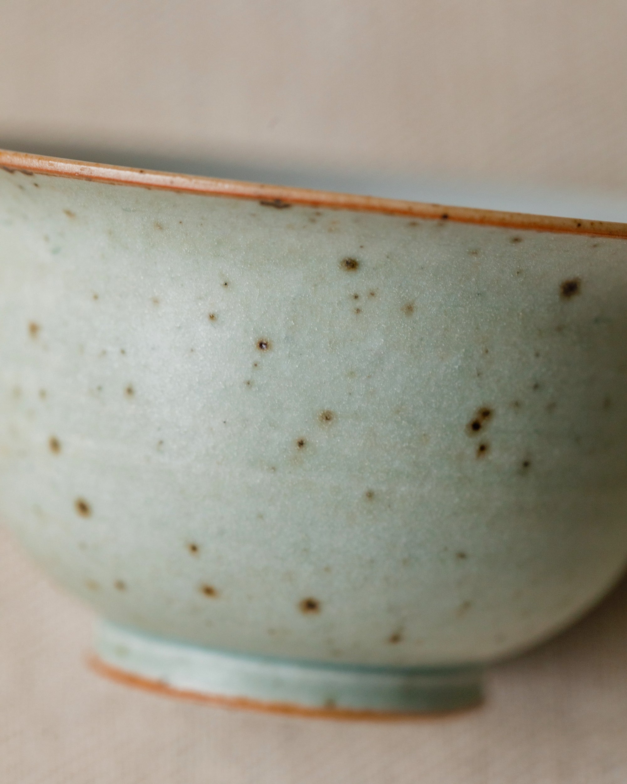 Gaiwan Faded Robin's Egg Small interior glaze, variegated dots on aqua, Jingdezhen porcelain