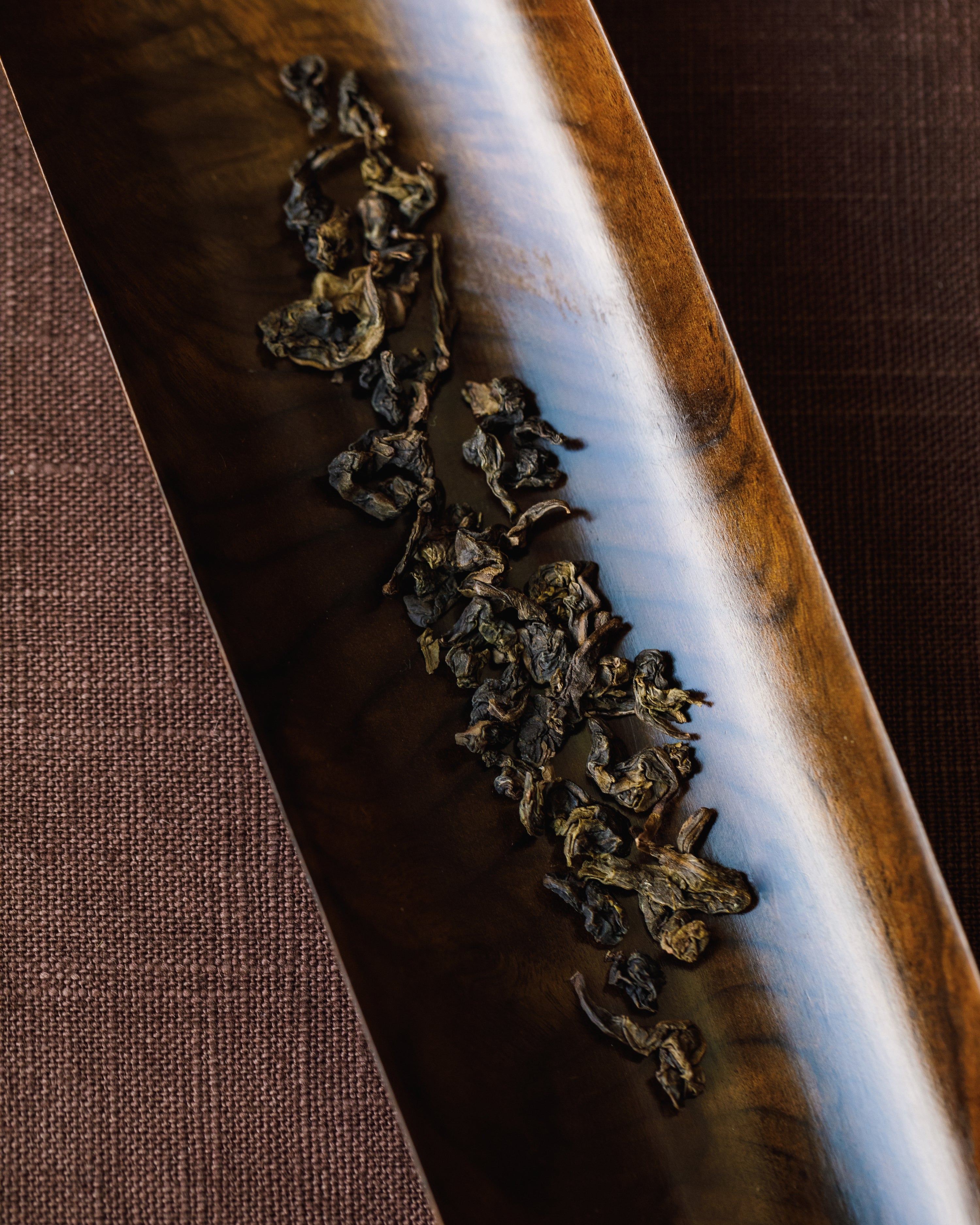 Autumn Tieguanyin leaves — old grove Tieguanyin from Master Wu's garden at 3200 ft, Shimen Village