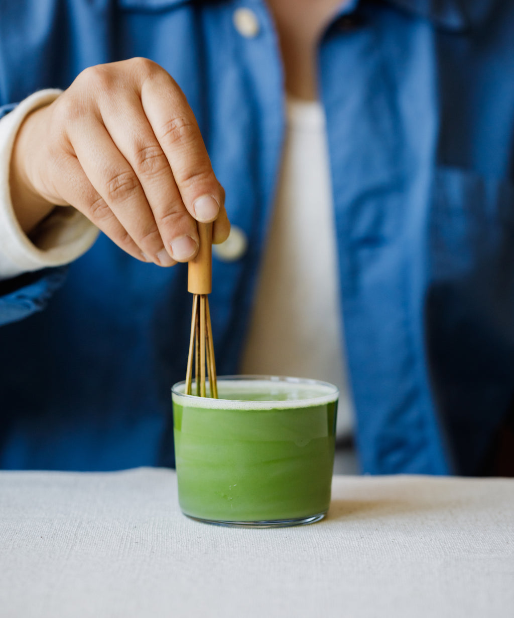 Tsuyu Hikari matcha latte at the Cultivate Tea back bar