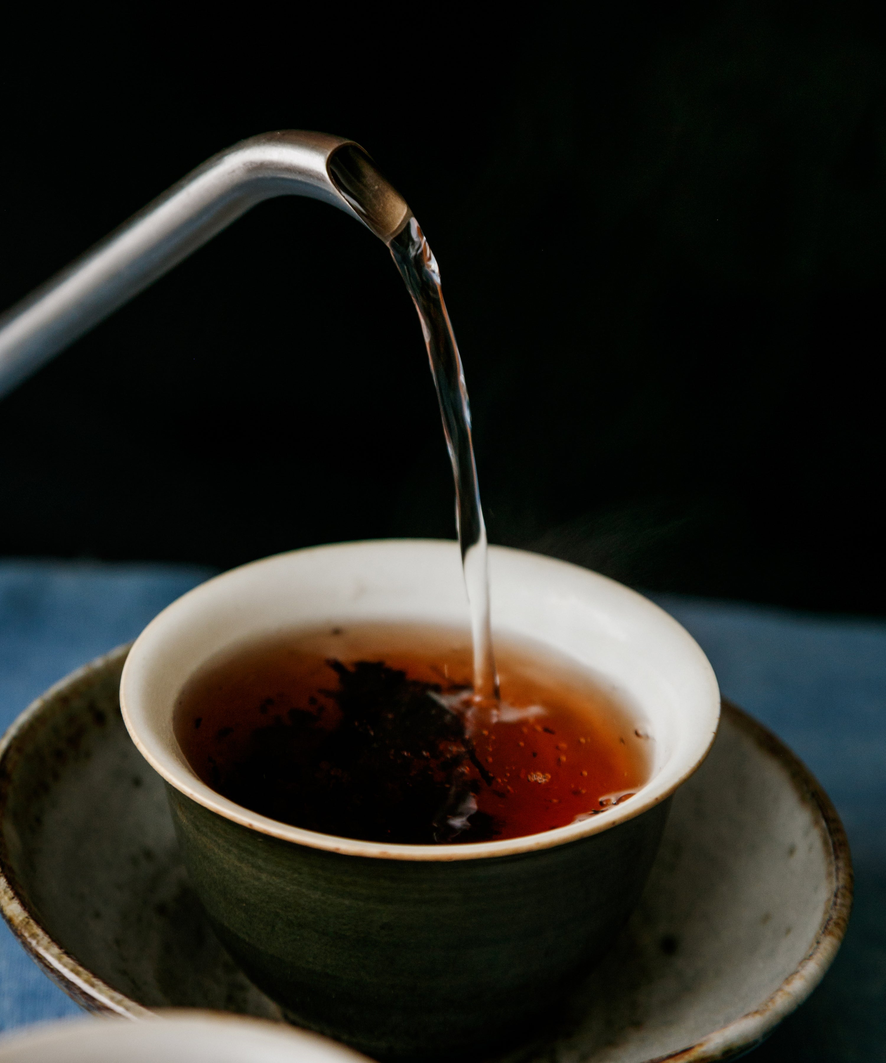 Bulang Mountain wet leaves after brewing — Zeng Zhixian's ripe pu'erh, Xishuangbanna, Yunnan