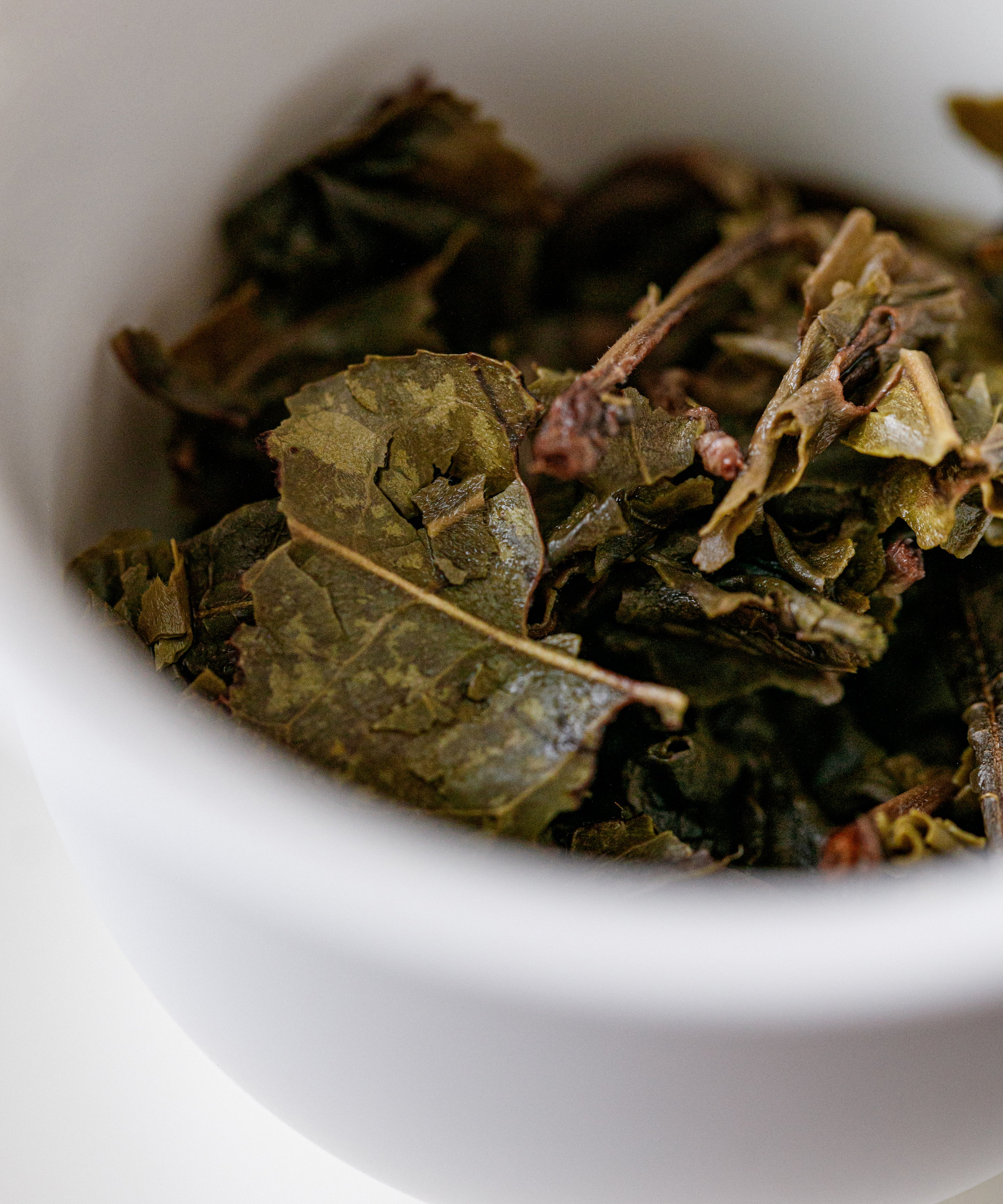 Ancient Tree Yellow Leaf wet leaves after brewing — old arbor sheng pu'erh, Tang Wang, Jinggu