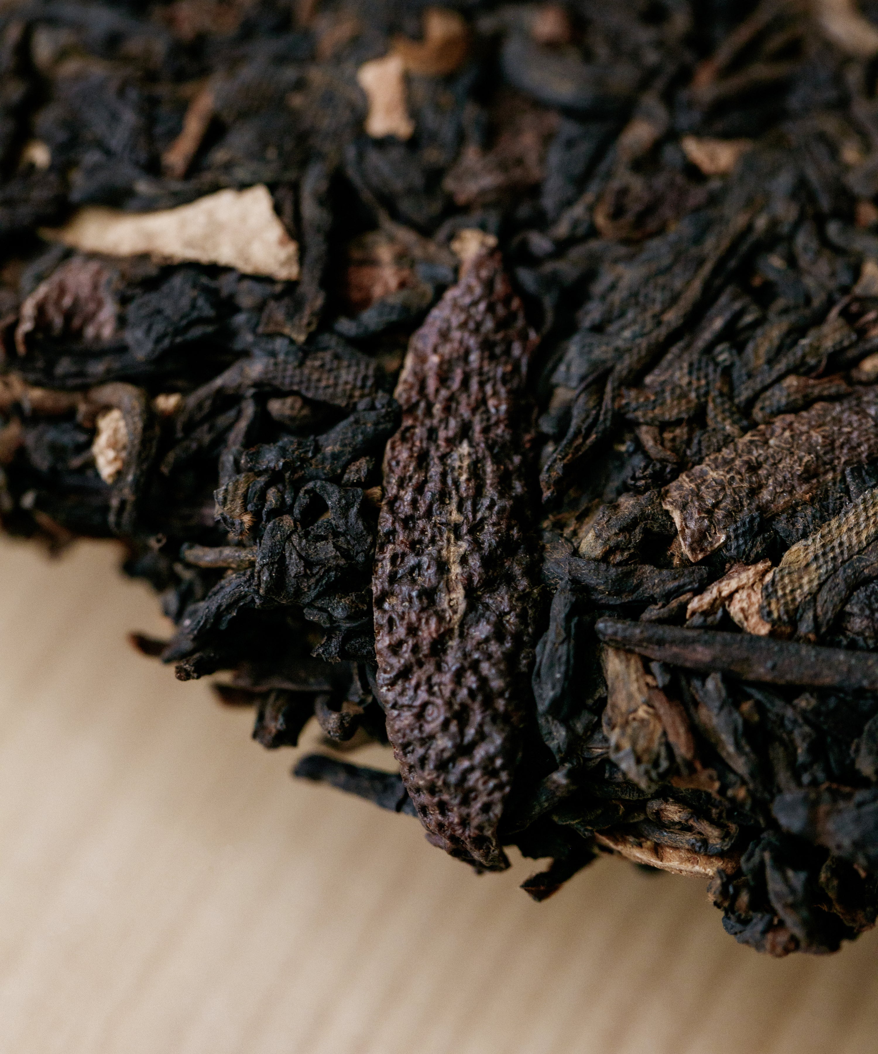 2008 Pu'erh and 22-year-old aged orange peel — shou pu'erh with Chen Pi from Xinhui, Guangdong