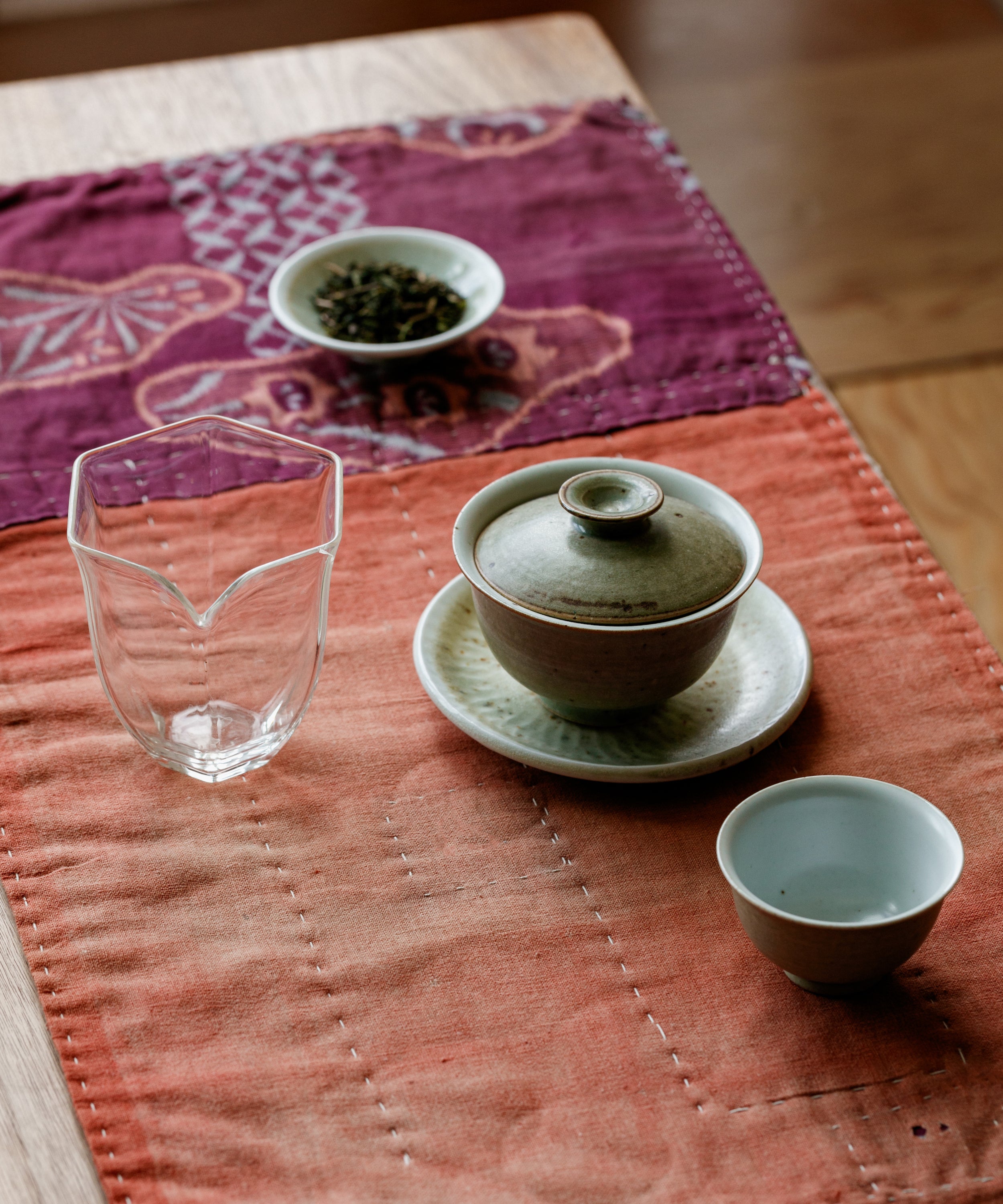 Hoji-sencha dry leaves — sencha roasted hojicha style, Yakushima Island, Japan